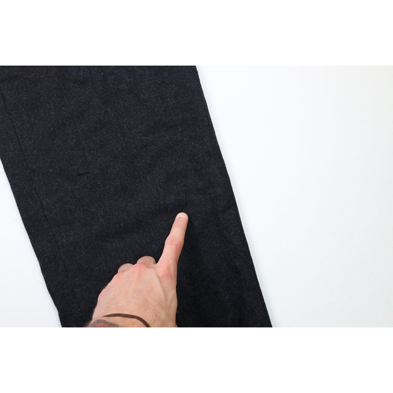 Vintage Vintage 30s Heavyweight Wool Pleated Cuffed Wide Leg Pants Size US 30 / EU 46 - 5 Thumbnail