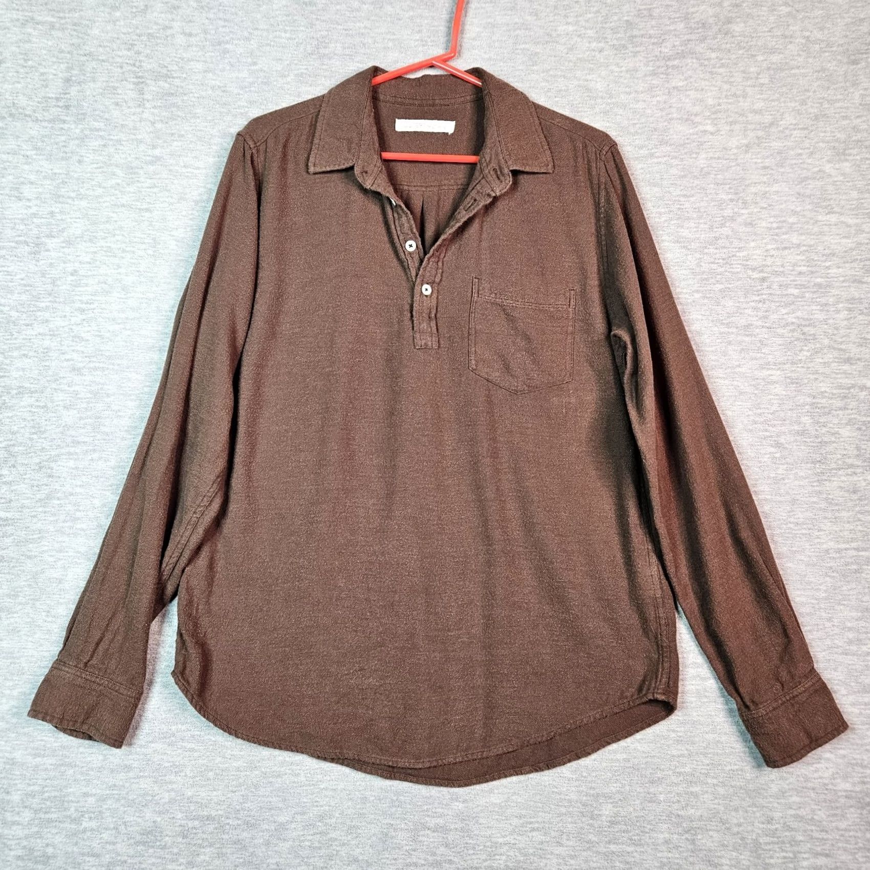 Joe Browns Browns Outerknown Shirt Brown Cotton Flannel Button Front Long Sleeve M Men's Casual Plaid Size US M / EU 48-50 / 2 - 2 Thumbnail