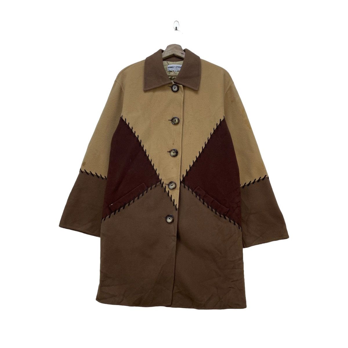 Designer Italian Designer Ennio Style Colour Block Jacket Size M / US 6-8 / IT 42-44 - 1 Thumbnail