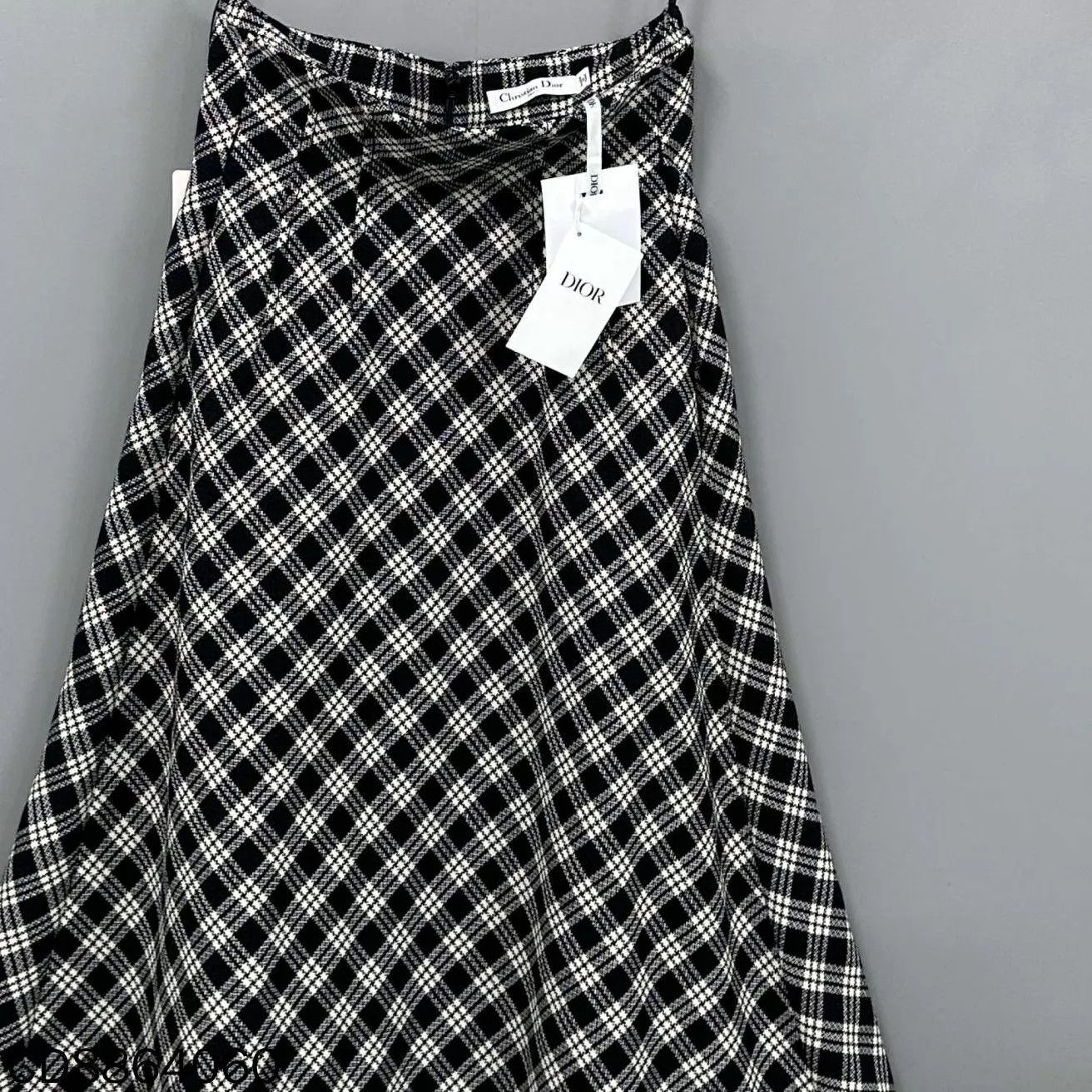 Dior Dior Houndstooth Wool Maxi Dress 38 New With Tags Size 27" / US 4 / IT 40 - 3 Thumbnail