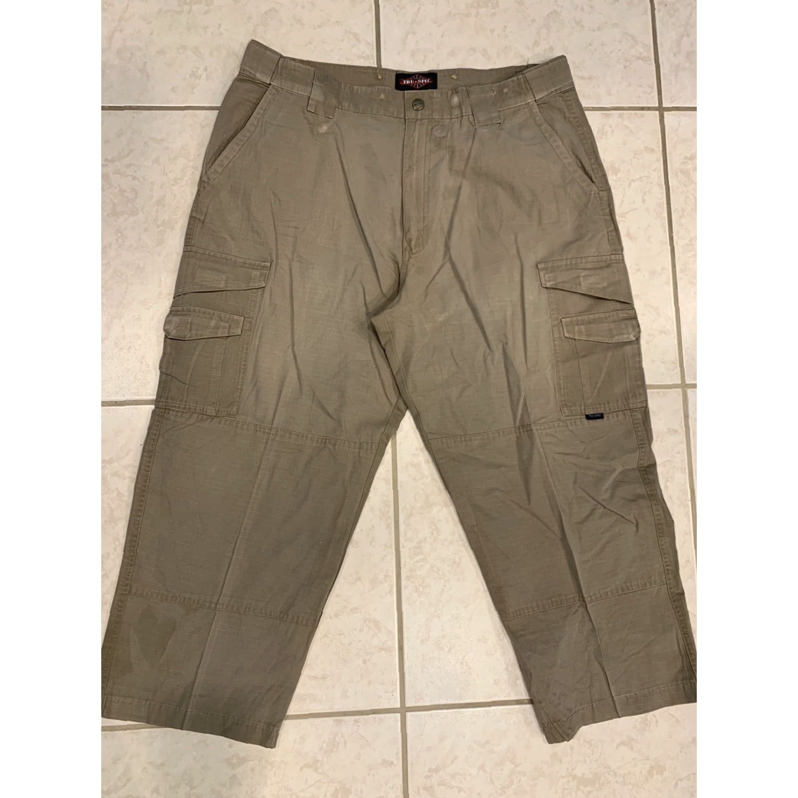 Doublet TRU-SPEC Brown Cargo Pants Men 38x25 Ripstop Double Knee Workwear Regular Cargo Pocket Utility Pants Size US 38 / EU 54 - 2 Thumbnail