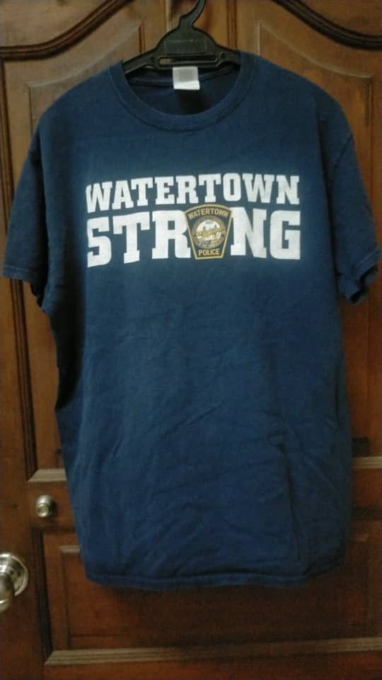 Gildan × Vintage Vintage Gildan Watertown Strong Police Graphic Tees Shirt Size US M / EU 48-50 / 2 - 1 Thumbnail