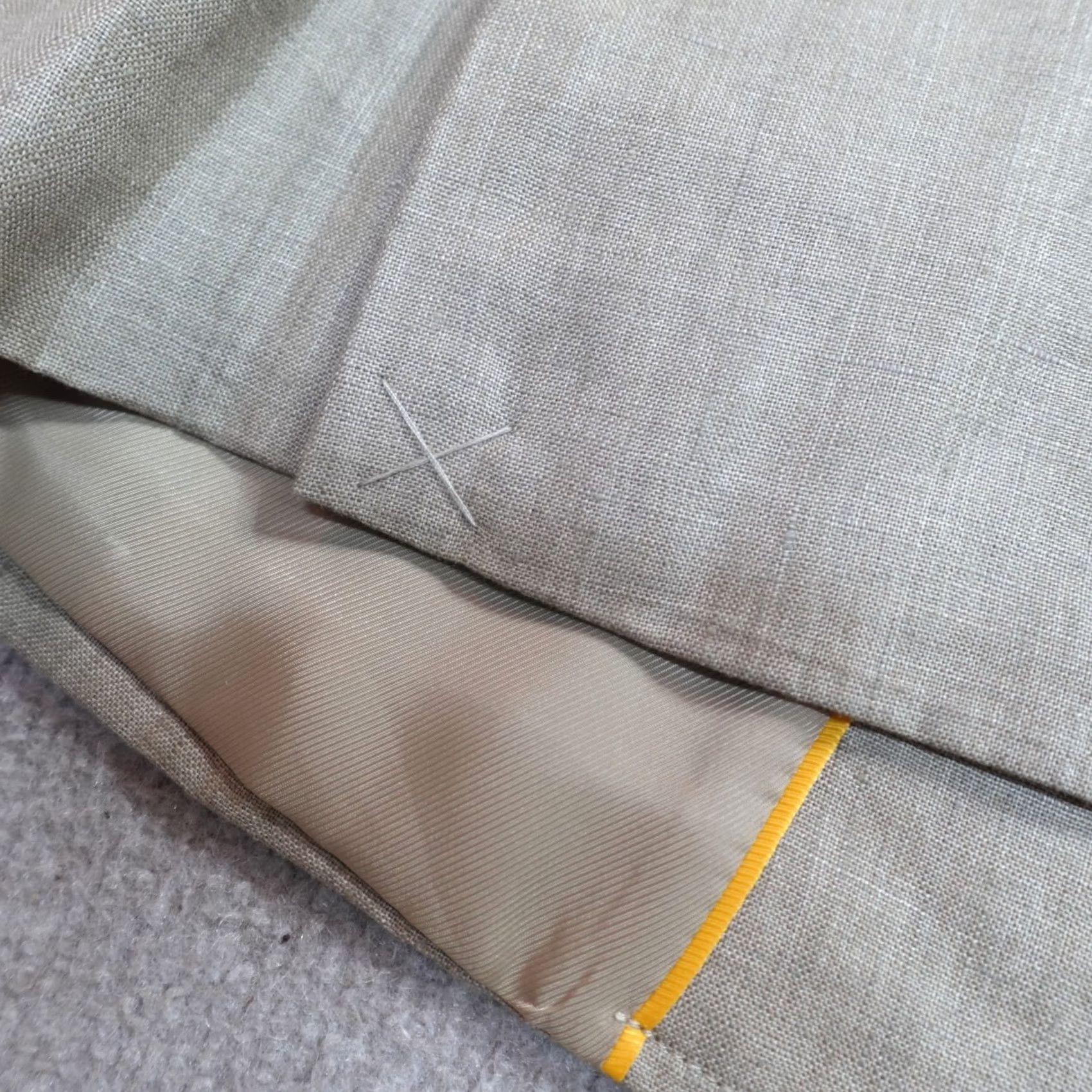 Jos. A. Bank Jos. A. Bank Blazer XL Beige Solid 100% Linen NEW Mens Size 46R - 4 Thumbnail