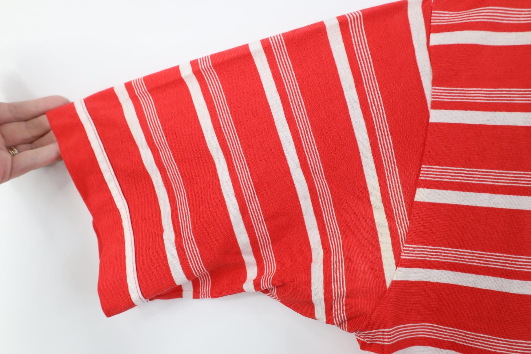Vintage Vintage 80s 90s Streetwear Striped Knit Golf Polo Shirt Red Size US XL / EU 56 / 4 - 9 Thumbnail