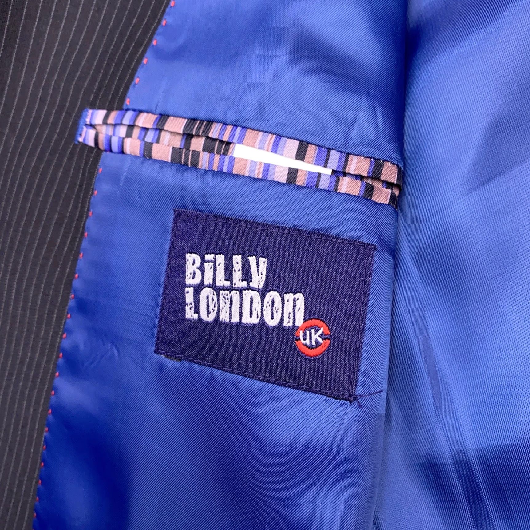 Billy London Billy London Sport Coat Mens 40L Black Notch Lapel Two-Button Single-Breasted Blazer Coat Jacket Size 40R - 4 Thumbnail