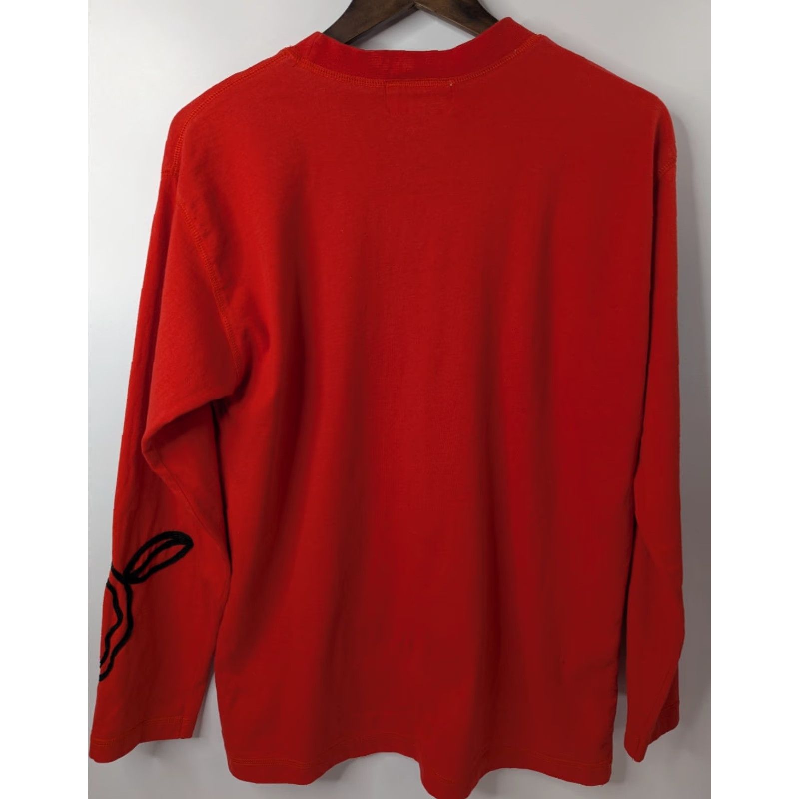 Vintage VTG Gene Ewing Sweater Shirt Womens L Red Embroidered Floral 90s Retro College Knit Cotton Long Sleeve Crew Neck Pullover Vintage Size L / US 10 / IT 46 - 6 Thumbnail