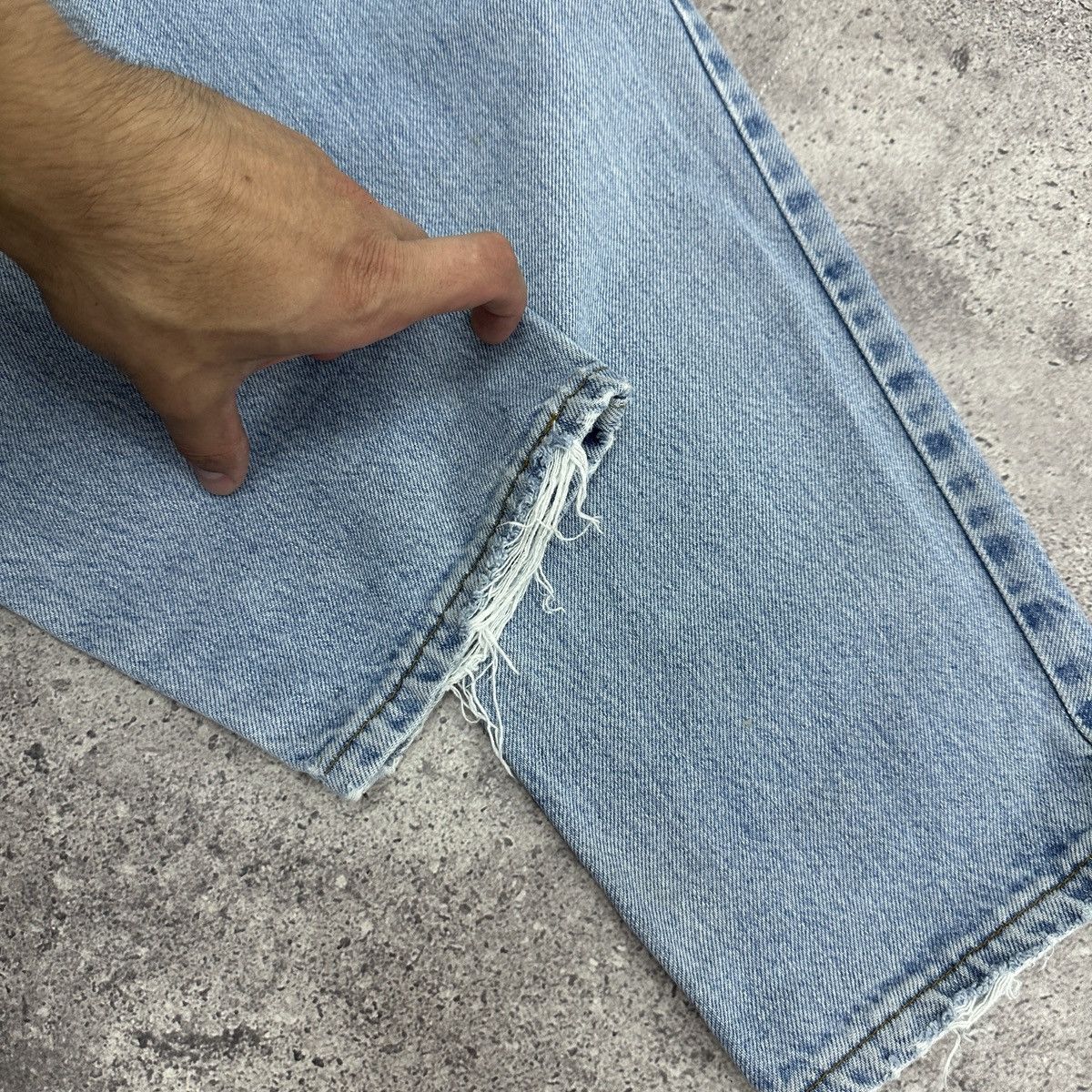 Levi's Vintage 90s Levis 501 Orange Tab Knifes Agony custom jeans Size US 30 / EU 46 - 16 Thumbnail