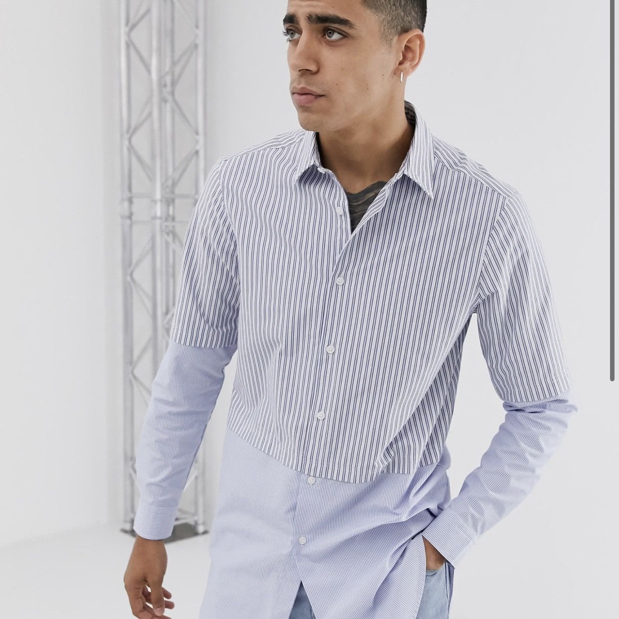 Asos ASOS Mix/Match Stripe Shirt Size US S / EU 44-46 / 1 - 5 Thumbnail