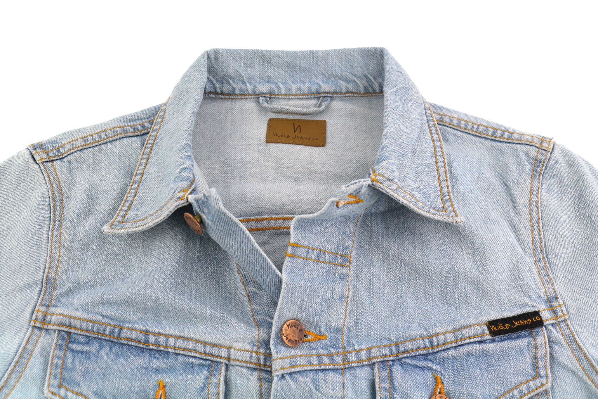Nudie Jeans PERRY S Organic Saltwater Shades Polo Denim Jacket 82444 Size US S / EU 44-46 / 1 - 4 Thumbnail