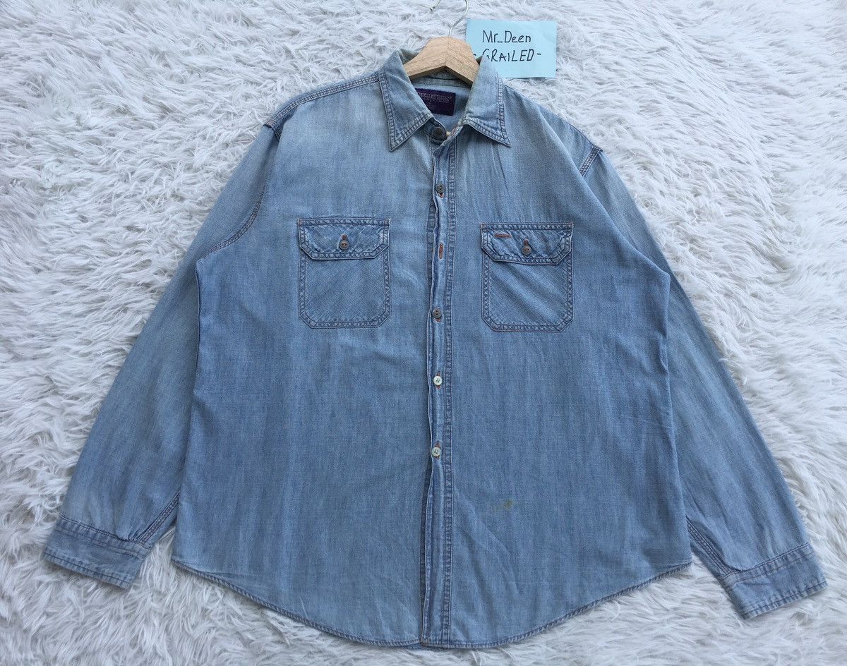 Nepenthes Rare Vintage Nepenthes Jeans Shirt Size US L / EU 52-54 / 3 - 4 Thumbnail