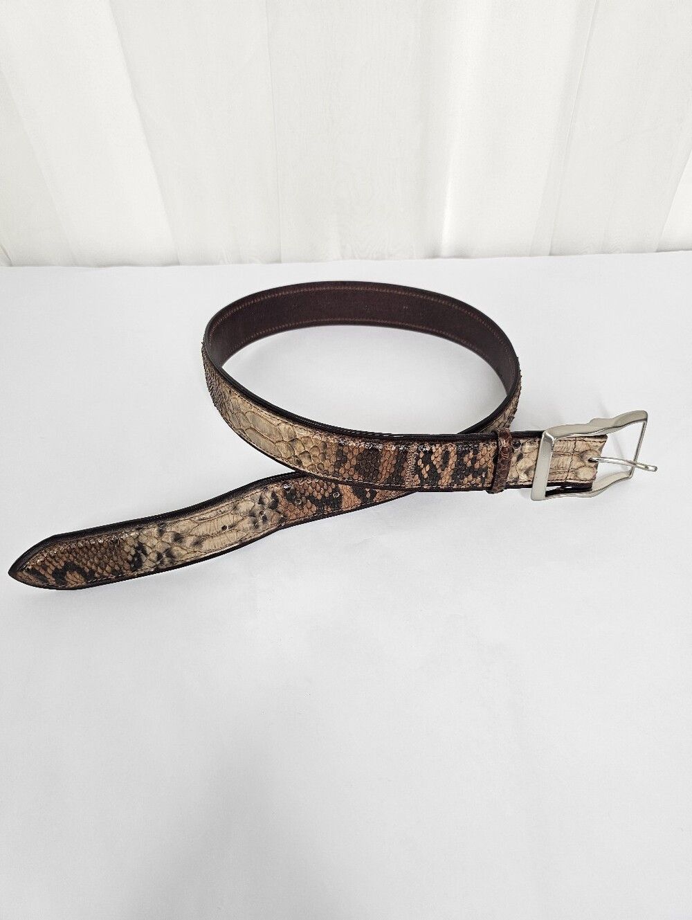 Other Vintage Claudio Orciani Python Snakeskin Leather Belt Size ONE SIZE - 1 Thumbnail