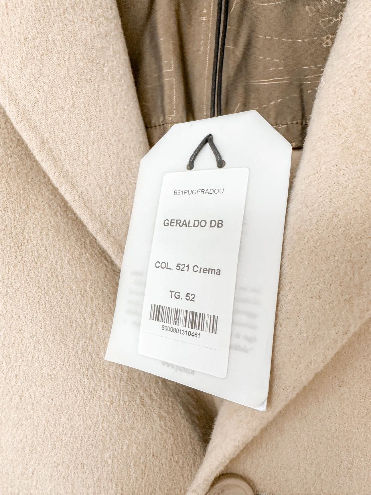 Other Paltò Mens Cream Geraldo Single Breasted Coat Size US L / EU 52-54 / 3 - 8 Thumbnail