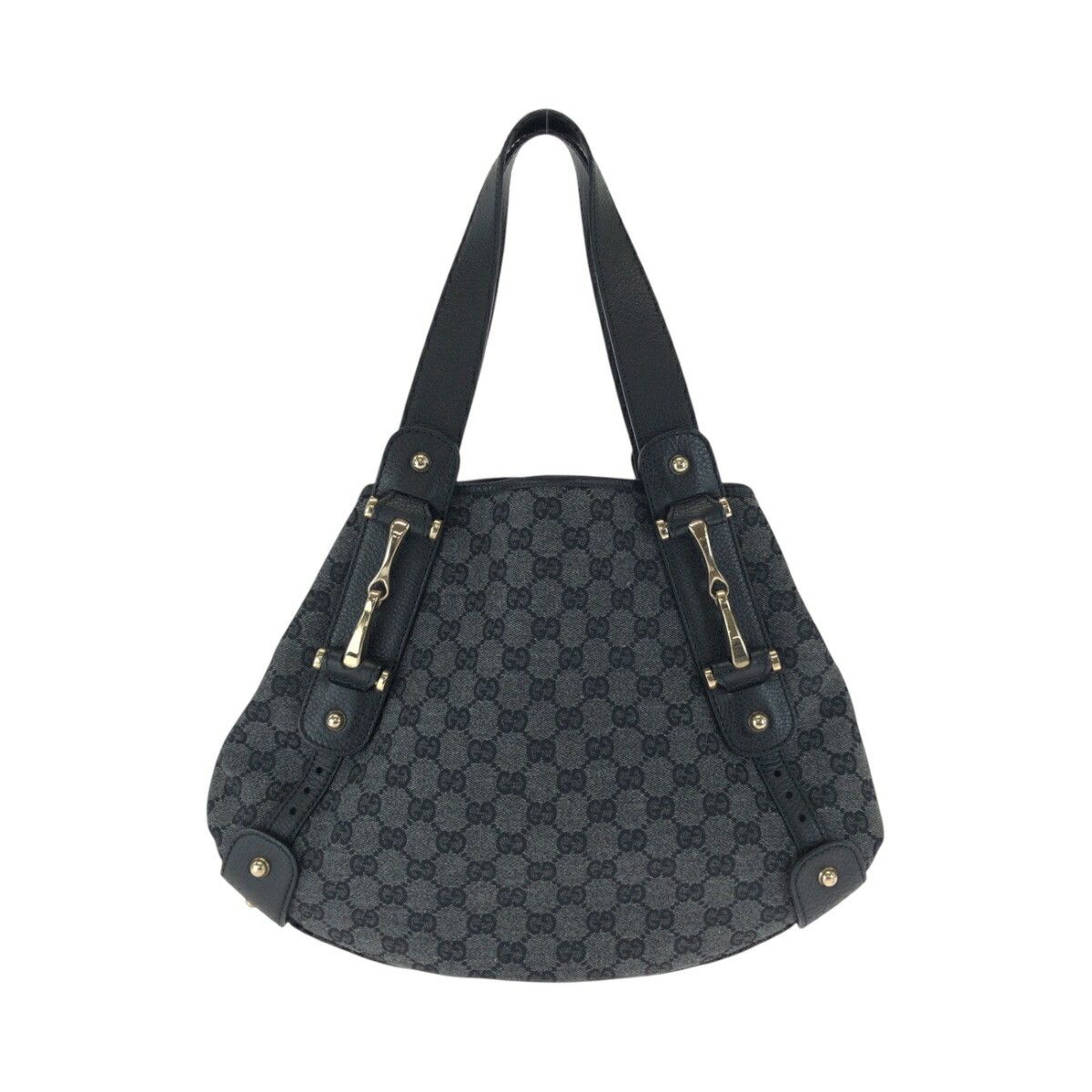Gucci Gucci Horsebit GG Canvas 2Way Bag Canvas Shoulder Bag 292927 in Black, Women's