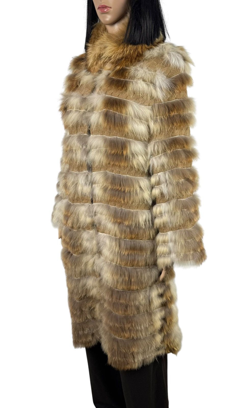Giorgio Brato Giorgio Brato Fur Real Coat Silk Trim size 42 Size M / US 6-8 / IT 42-44 - 5 Thumbnail