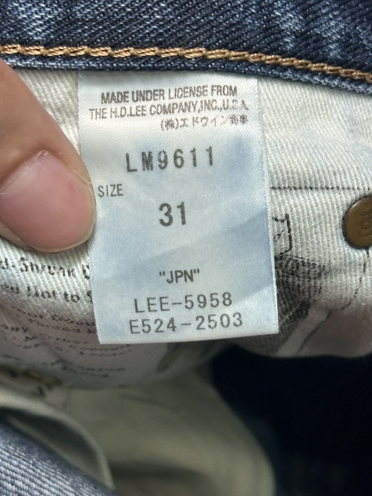 Lee Lee 101 Vintage Limited Distressed Skinny Loose and Faded Size US 32 / EU 48 - 11 Thumbnail