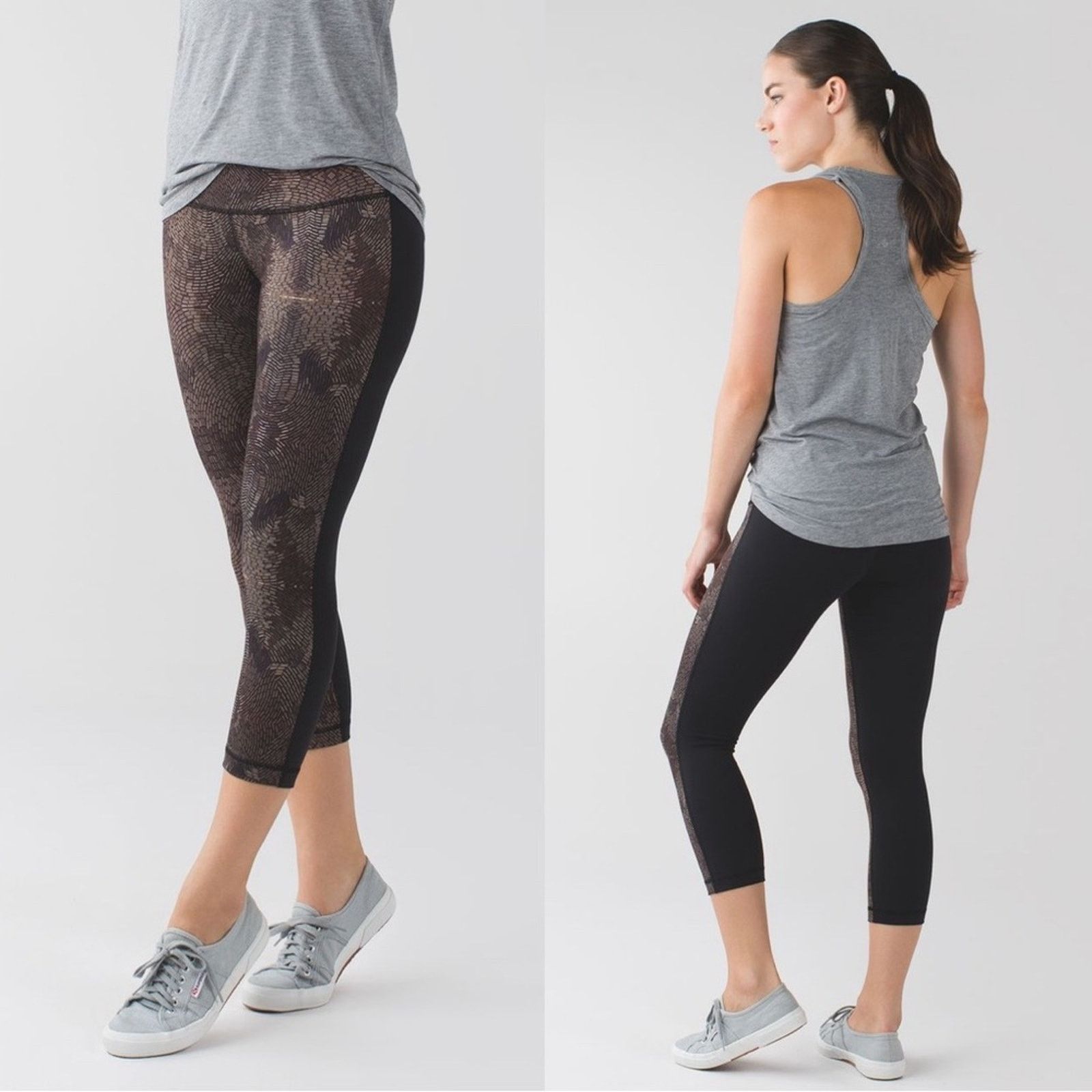 Lululemon LULULEMON Wunder Under Crop Bead Envy Black Low Rise Legging Size 28" / US 6 / IT 42 - 2 Thumbnail