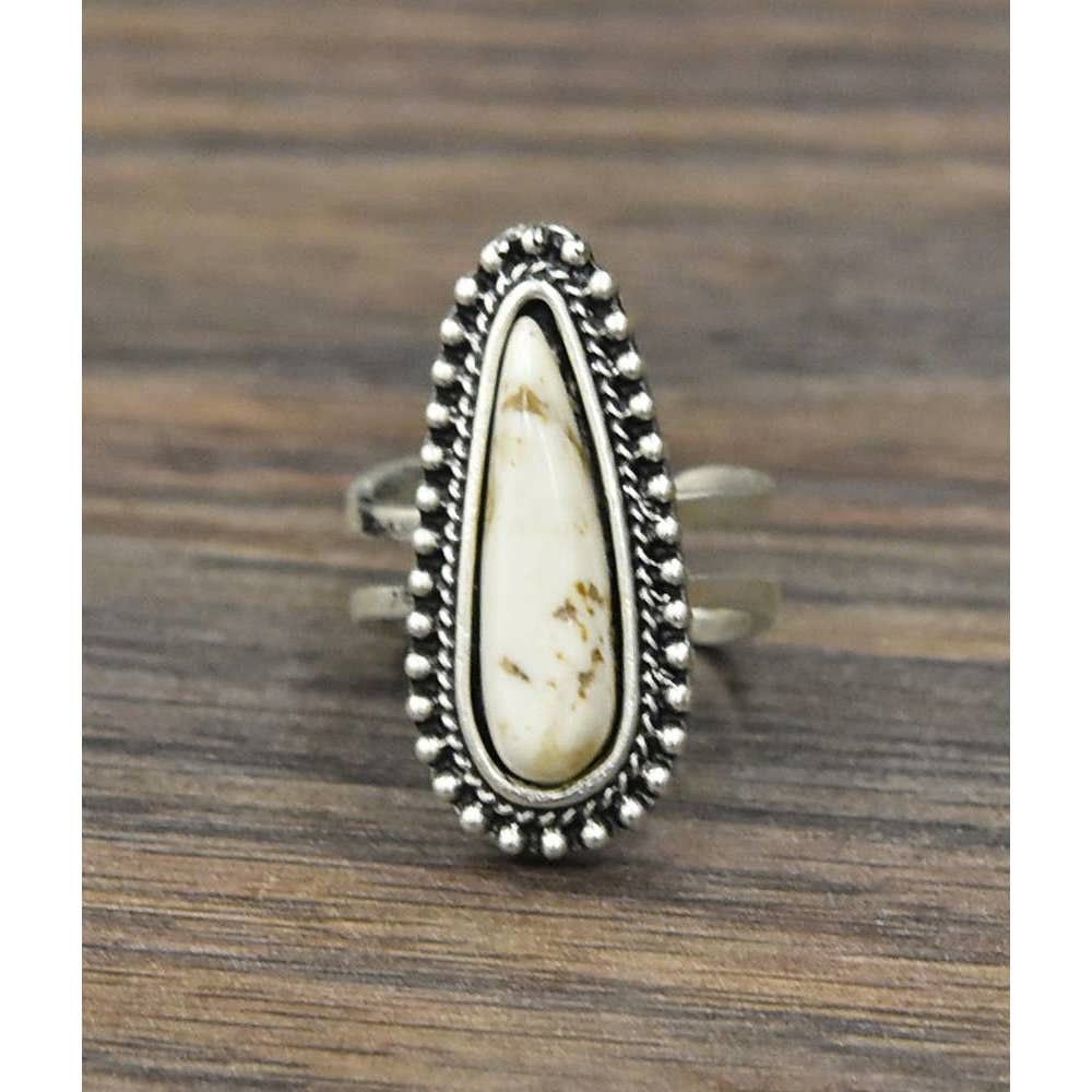 Other Boho Southwestern White Turquoise Statement Cuff Adjustable Size ONE SIZE - 1 Thumbnail