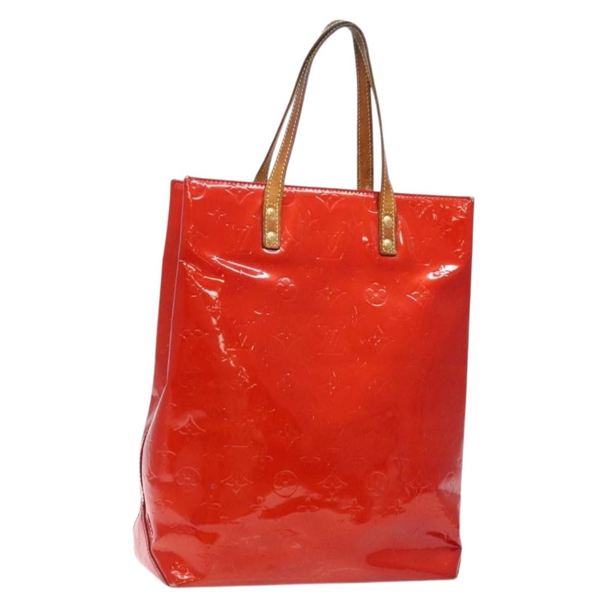 Louis Vuitton LOUIS VUITTON Monogram Vernis Reade MM Hand Bag Red Rouge Size ONE SIZE - 1 Thumbnail
