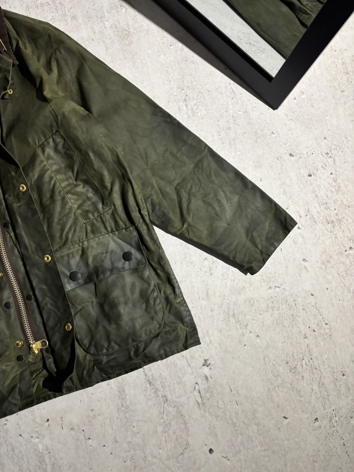 Barbour Rare Wax Waxed Jacket Barbour Bedale Vintage Faded 00s Size US S / EU 44-46 / 1 - 5 Thumbnail