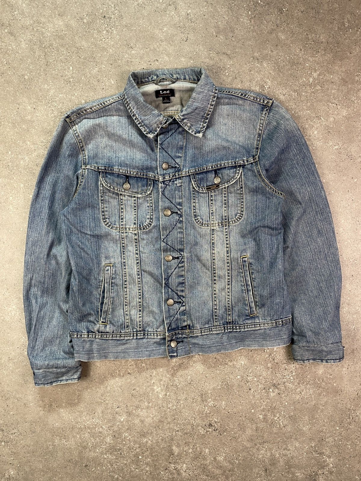 Lee × Vintage Vintage Y2K Lee Denim Button Up Jacket Size US L / EU 52-54 / 3 - 1 Thumbnail