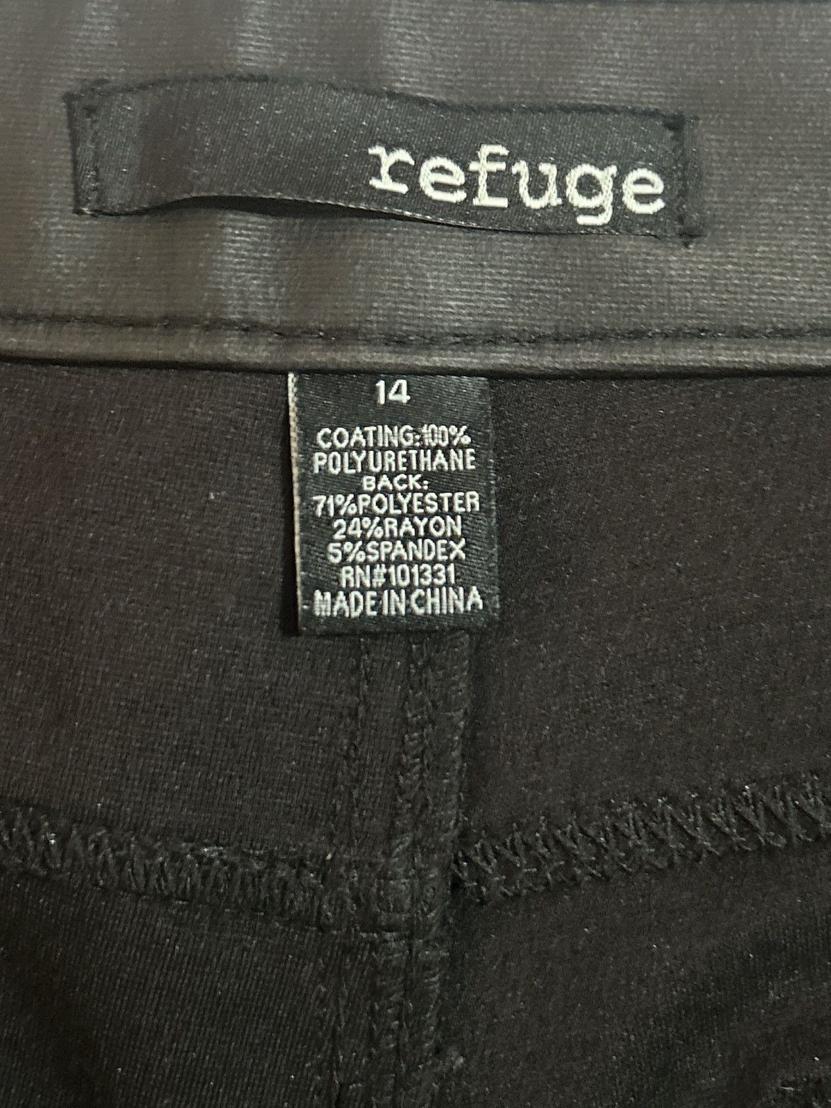 Other Refuge black faux leather pants/leggings Size 36" / US 14 / IT 50 - 4 Thumbnail