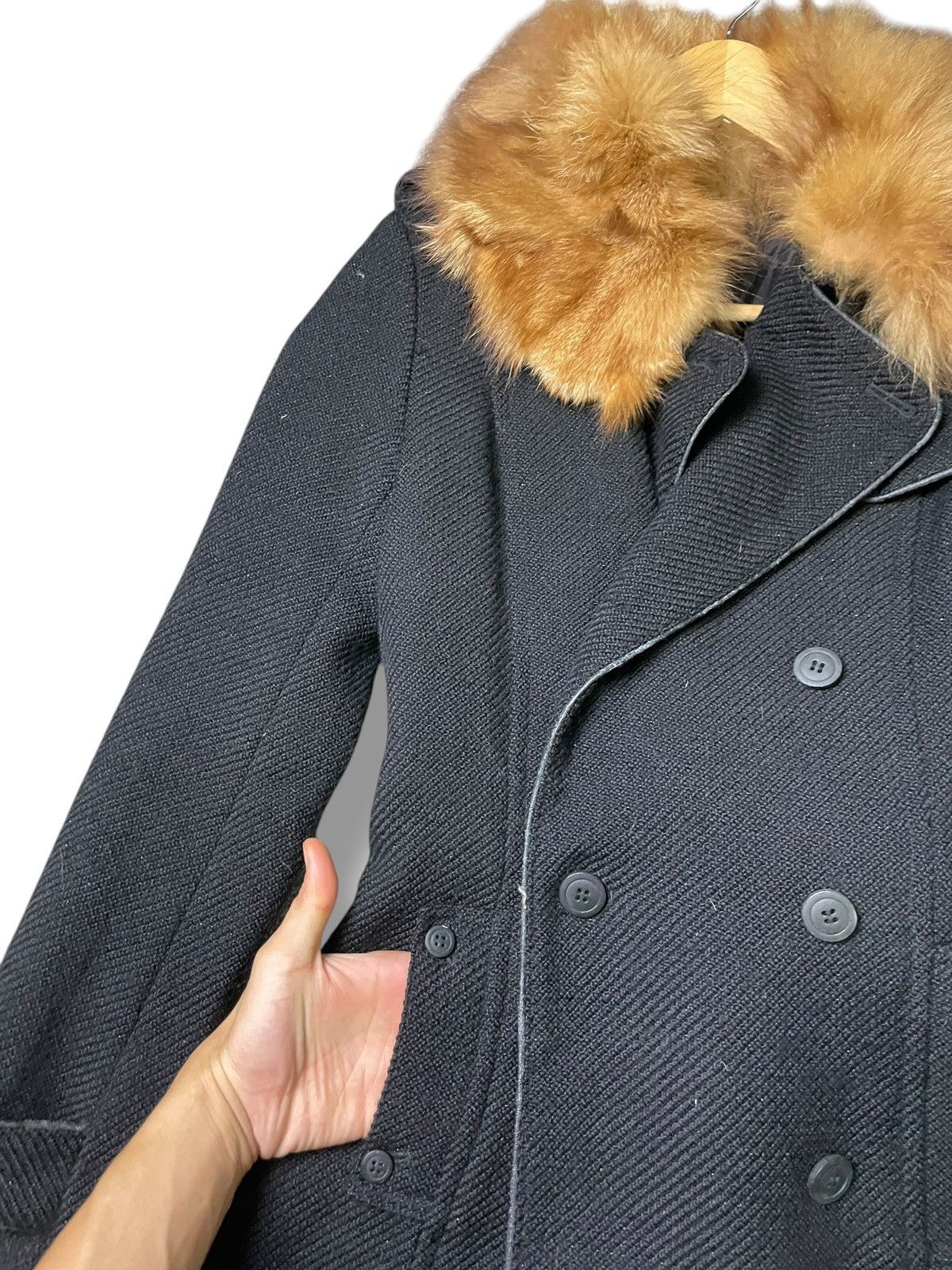 If Six Was Nine × Japanese Brand × Le Grande Bleu (L.G.B.) Vintage Jill Stuart Fur Long Coat Double Button (47) Size M / US 6-8 / IT 42-44 - 7 Thumbnail