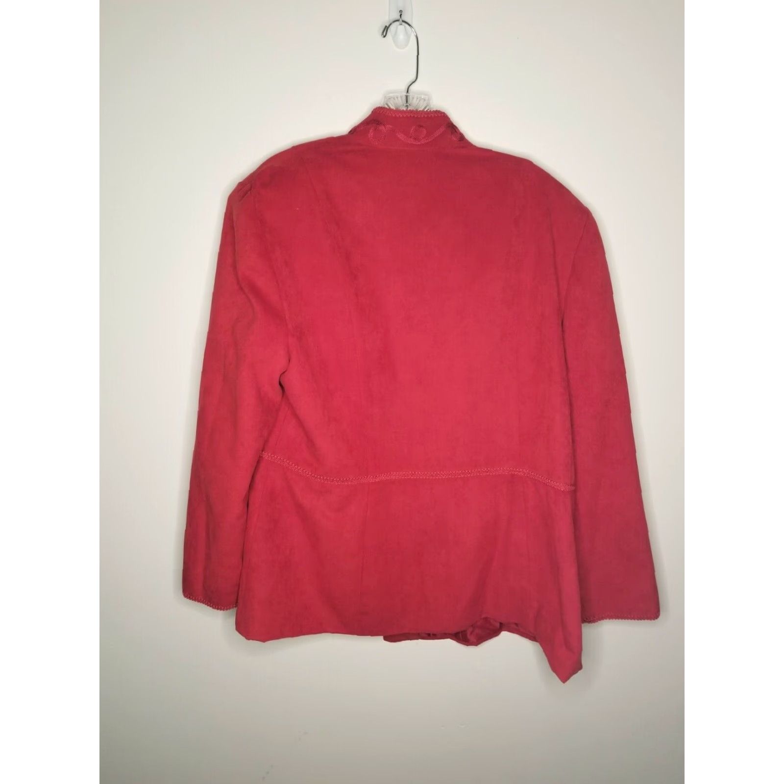 Vintage DRESSBARN Plus Size 16W Red Blazer Jacket Womens Size XXL / US 16-18 / IT 52-54 - 4 Thumbnail