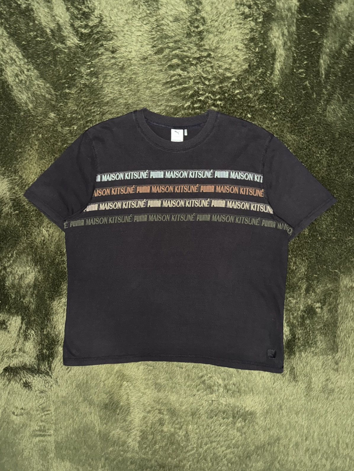 Maison Kitsune [XL] Puma x Maison Kitsuné Jacquard Logo T-Shirt Black Size US XL / EU 56 / 4 - 1 Thumbnail