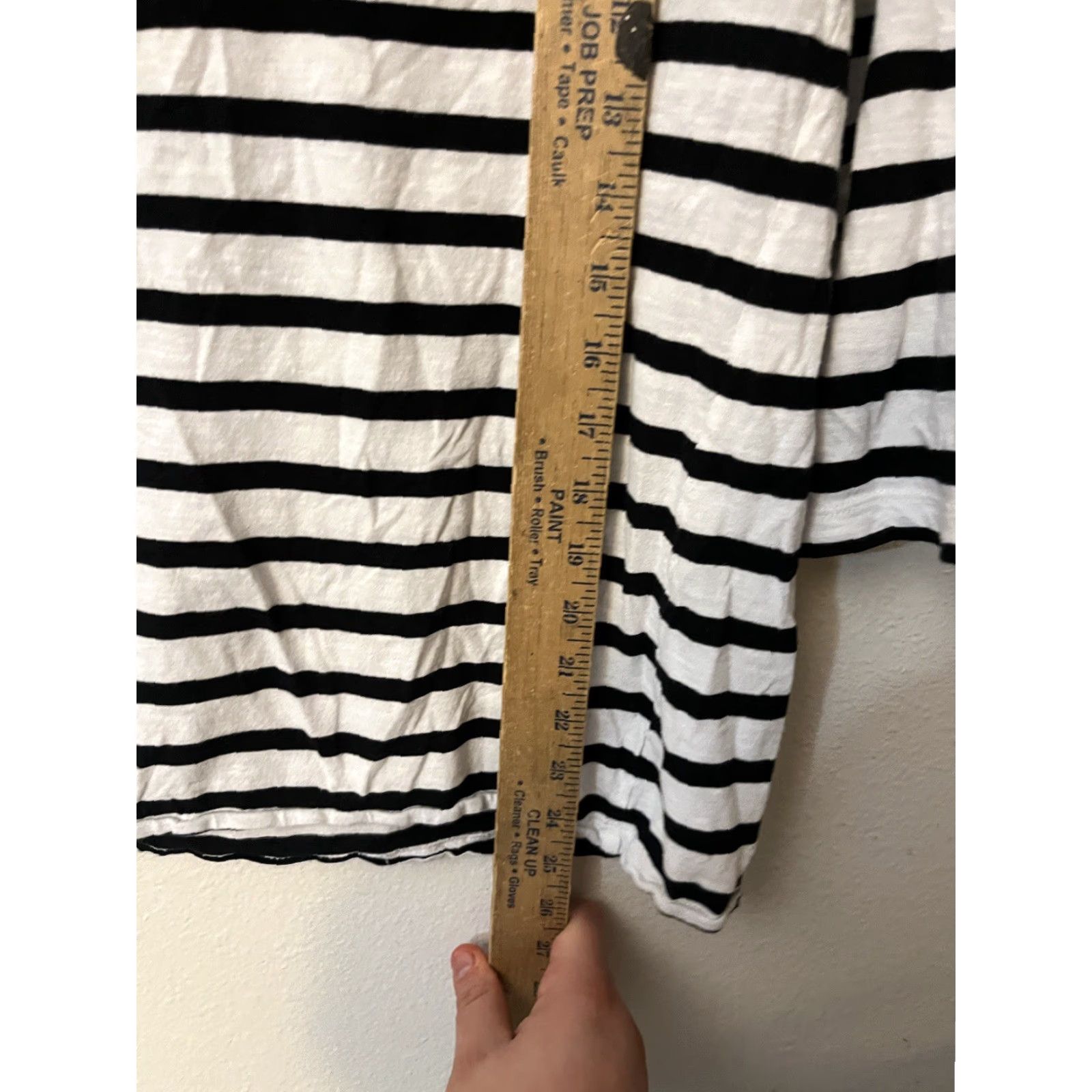 Loft Loft Shirt Womens Large Purple&White Striped 3/4 Sleeve Round Neck T Shirt Size L / US 10 / IT 46 - 4 Thumbnail