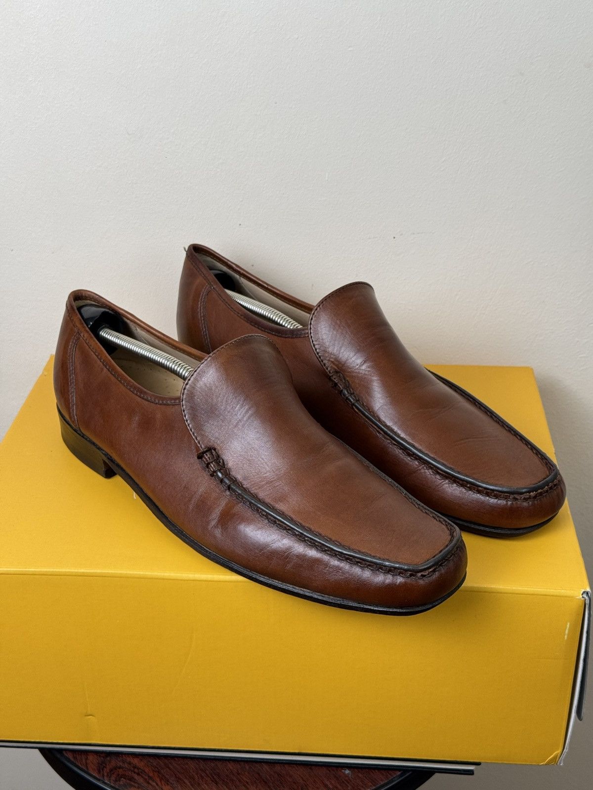 Barker BARKER England Brown Leather Loafers UK 10 G Fits EU 45 30cm Size US 11 / EU 44 - 7 Thumbnail