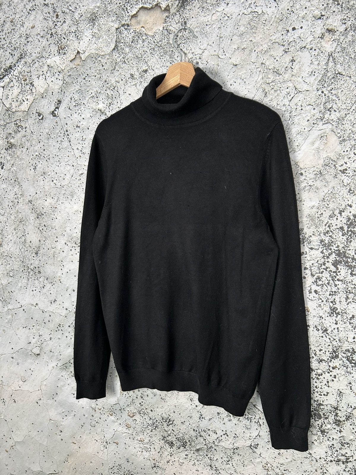 Vintage Vintage Black Turtleneck Sweater Basic Classic Size US M / EU 48-50 / 2 - 2 Thumbnail