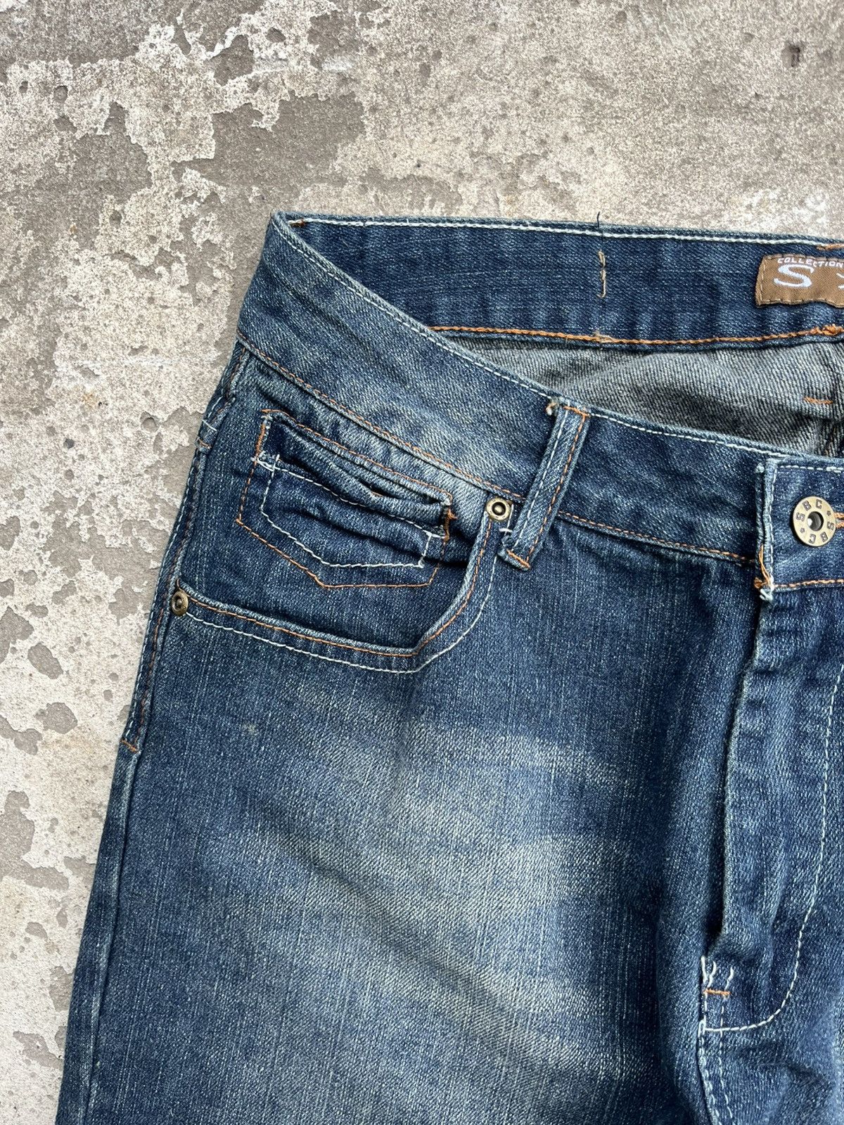 20471120 × If Six Was Nine × Le Grande Bleu (L.G.B.) Vintage Faded Distressed Denim Jeans like Junya Watanabe Y2K Size US 32 / EU 48 - 4 Thumbnail