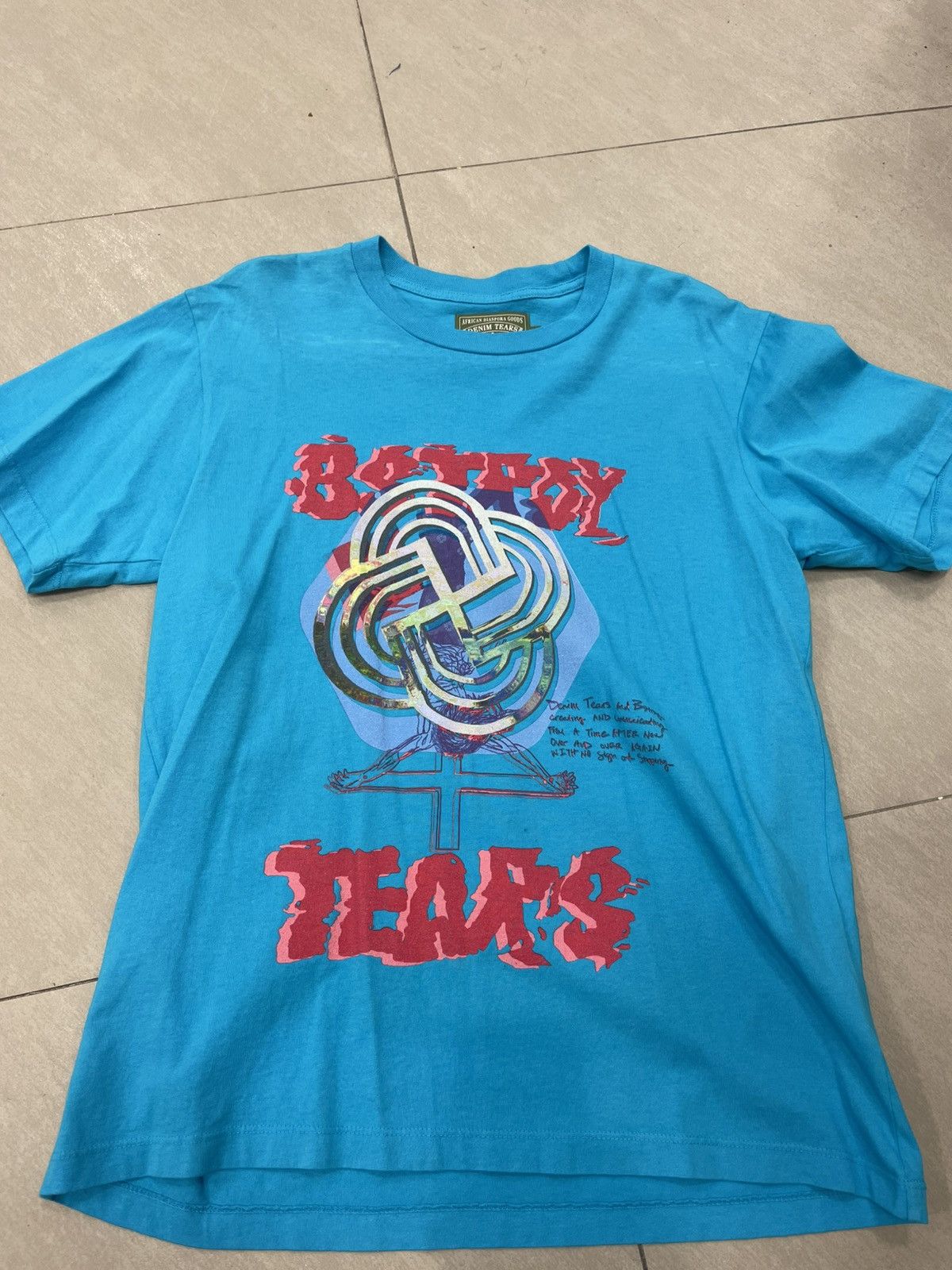 (B).Stroy × DENIM TEARS BStroy x Denim Tears Blue T Shirt Size US S / EU 44-46 / 1 - 1 Thumbnail
