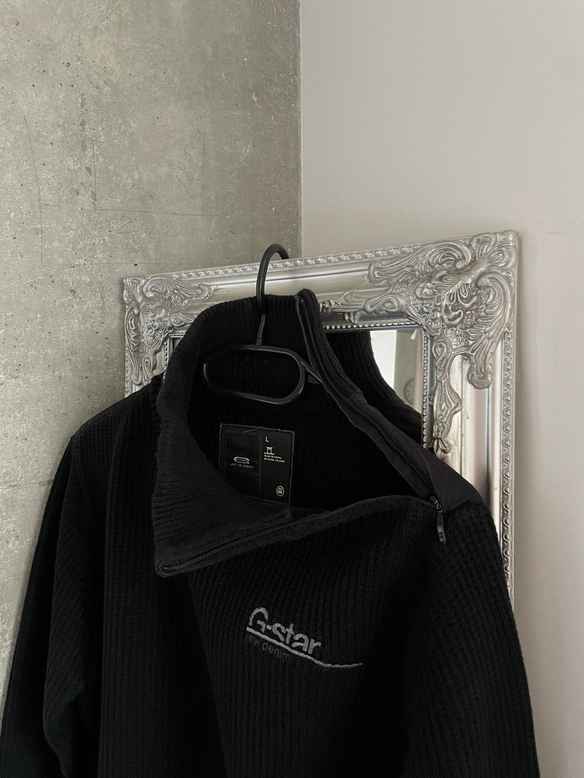 G-Star × Japanese Brand × Vintage Vintage G-Star Hard Turtleneck Heavy Zip Ribbed Knit Y2K Size US L / EU 52-54 / 3 - 13 Thumbnail