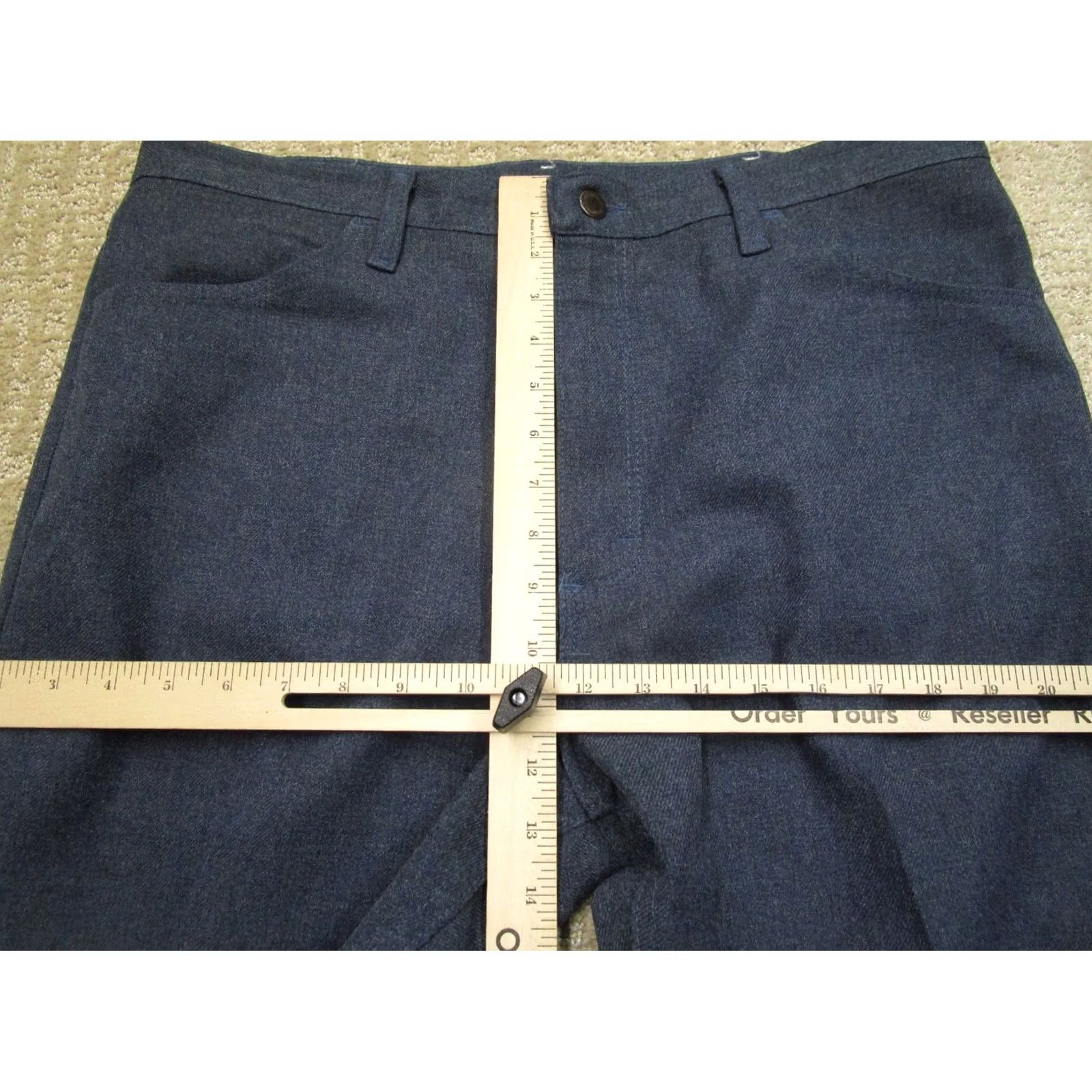 Wrangler VINTAGE Wrangler Pants Men 36x32 Blue Bootcut Slacks Western Cowboy Trousers USA Size US 36 / EU 52 - 6 Thumbnail