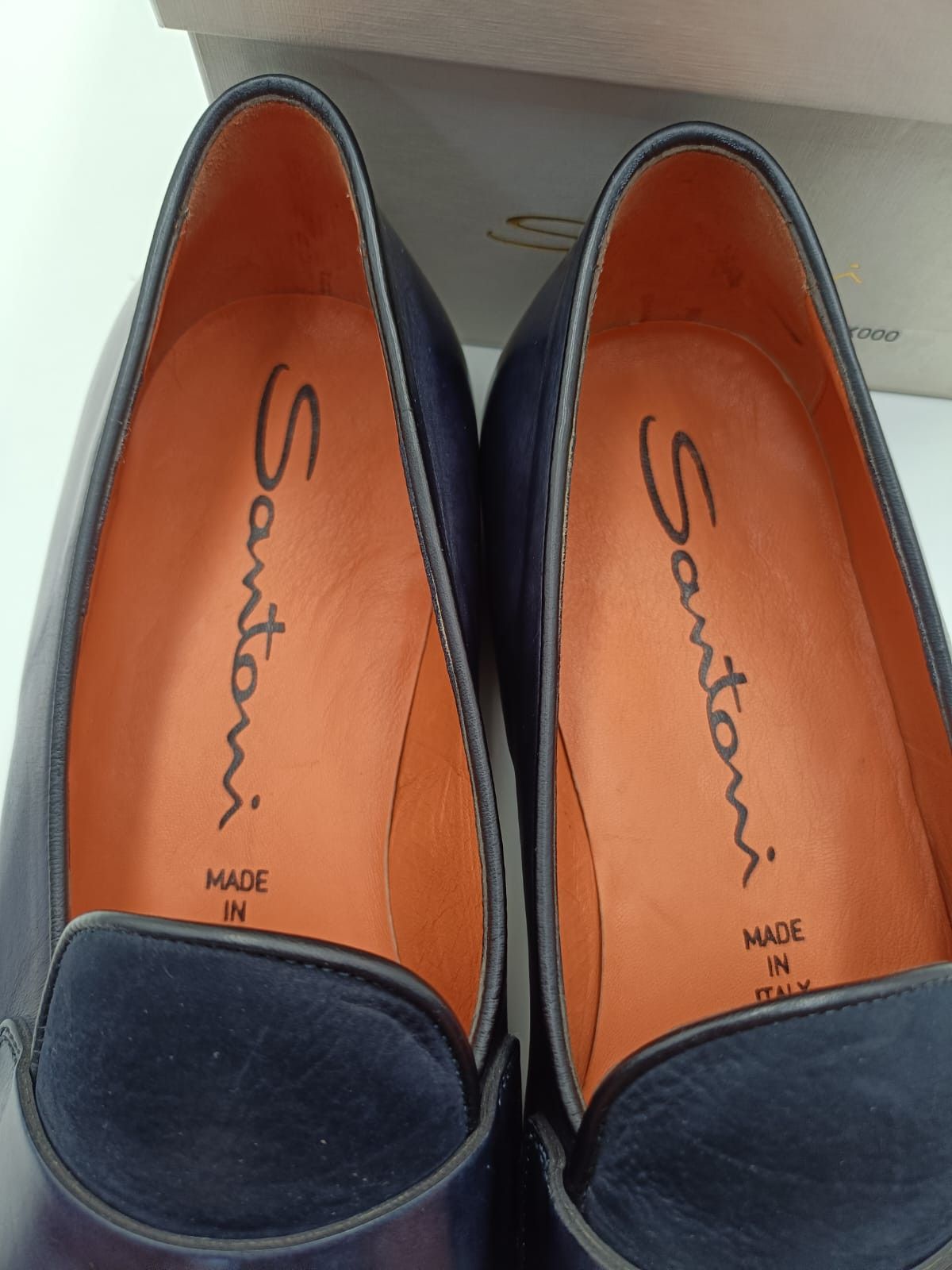 Santoni Santoni Blue Suede & Leather Loafers Size US 9.5 / EU 42-43 - 9 Thumbnail