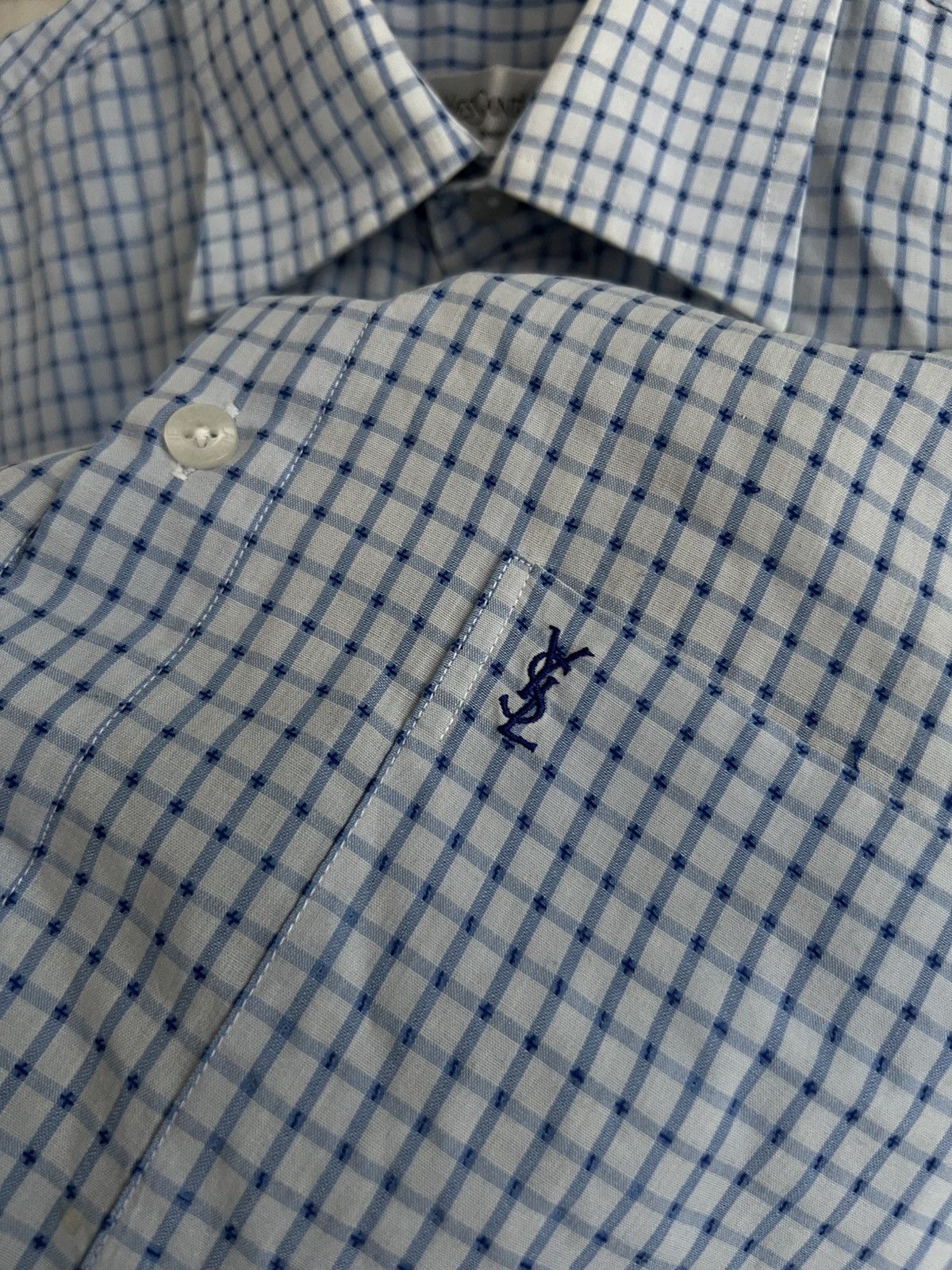 Yves Saint Laurent Yves Saint Laurent Checked Button Shirt Mens Size M YSL Size US M / EU 48-50 / 2 - 9 Thumbnail
