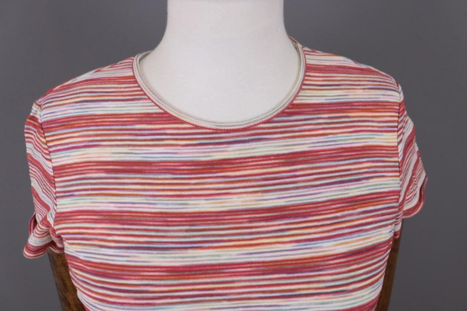 Missoni Missoni Multicolor Striped Short Sleeve Sumeer Top T-Shirt Size M / US 6-8 / IT 42-44 - 5 Thumbnail