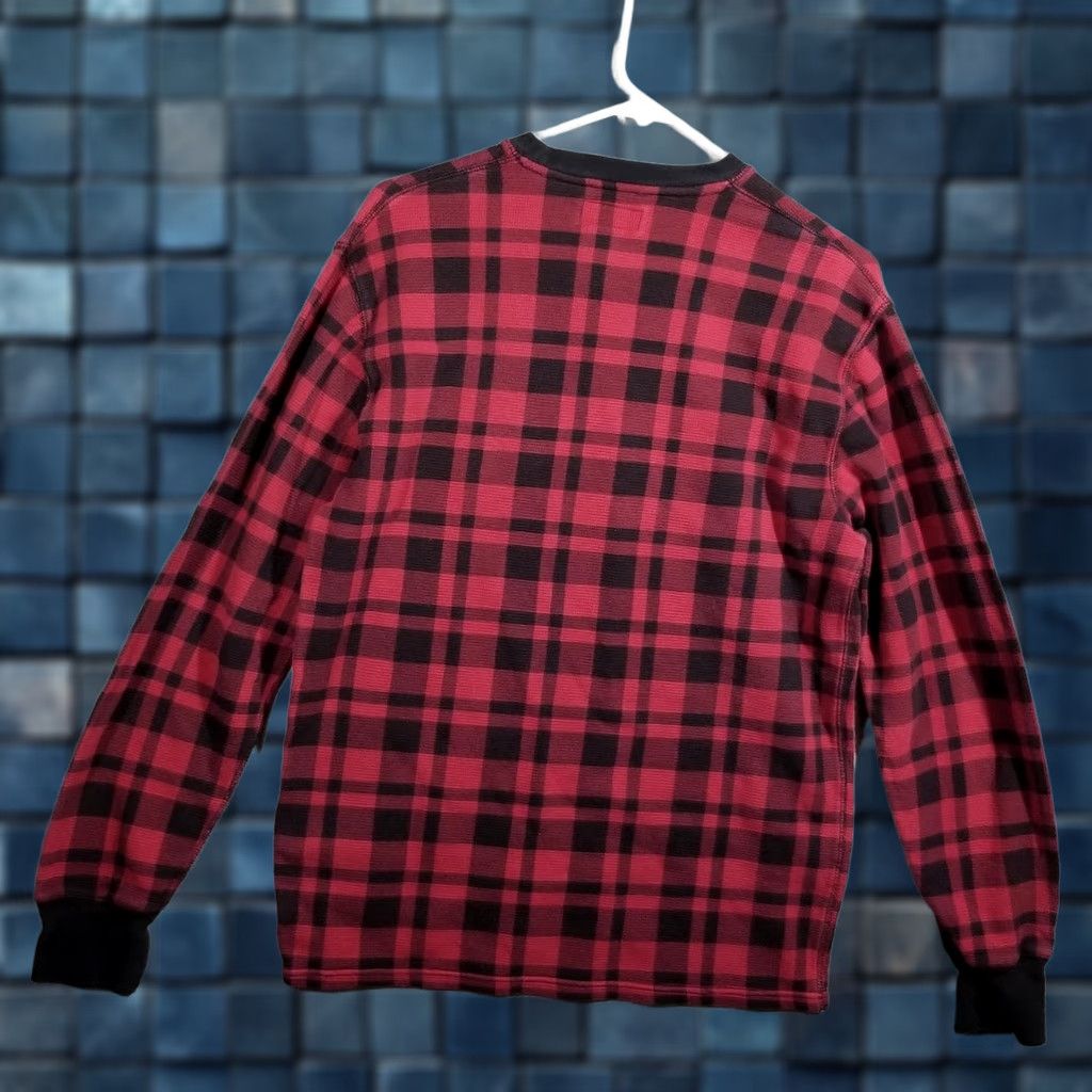 Polo Ralph Lauren Polo Ralph Lauren Sweater Mens Large Red Plaid Thermal Crewneck Knit Pullover Size US L / EU 52-54 / 3 - 1 Thumbnail