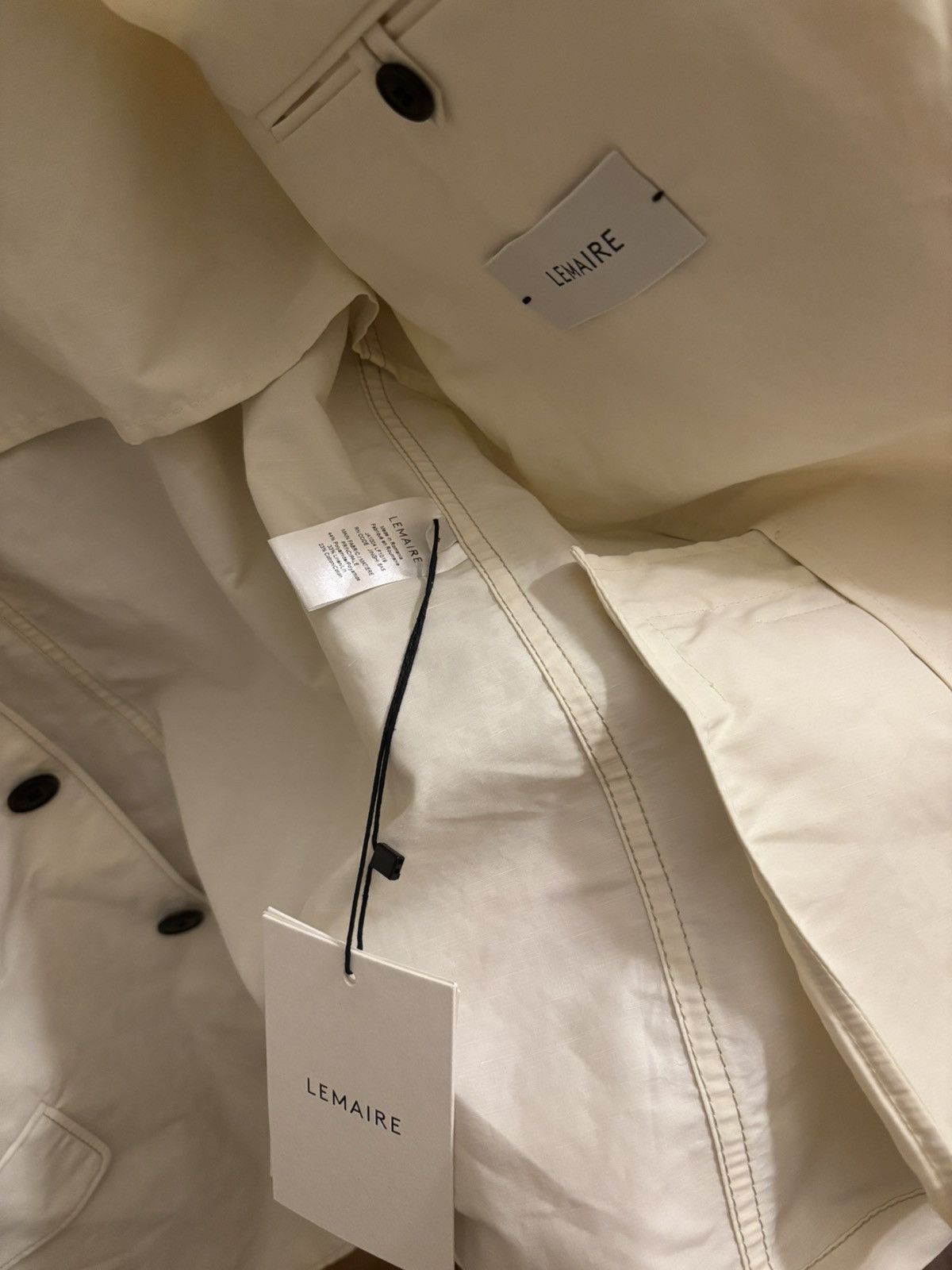 Lemaire Lemaire Off-White Short Blazer Size 46S - 6 Thumbnail