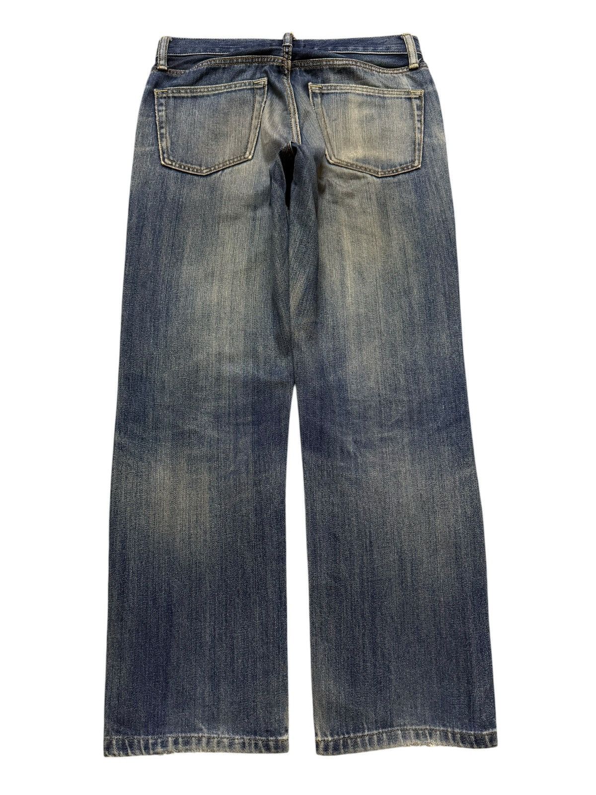 Uniqlo Vintage Y2K Japanese Uniqlo Blue Mud Wash Distressed Jeans Size US 29 - 2 Thumbnail