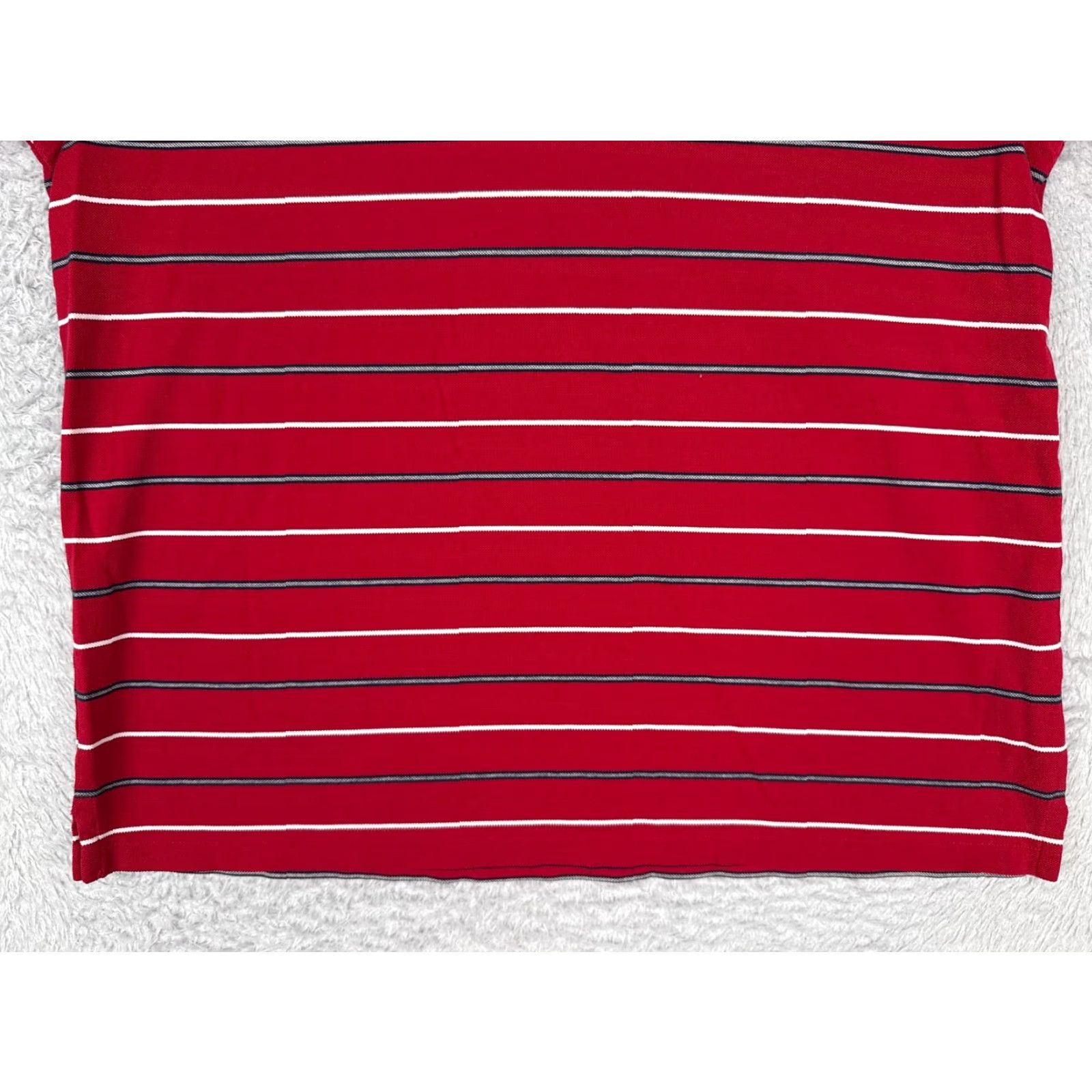 Tommy Hilfiger Tommy Hilfiger Golf Polo Shirt Adult Medium Red Stripe 100% Cotton Size US M / EU 48-50 / 2 - 5 Thumbnail