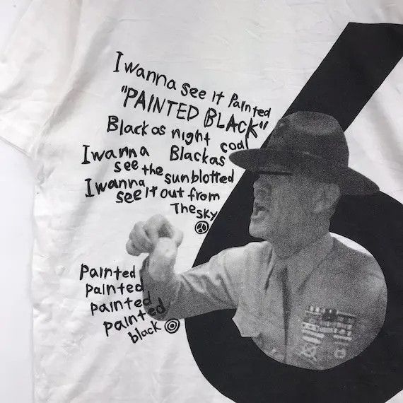 Band Tees × The Rolling Stones THE ROLLING STONES Paint It Black Song Tee Shirt Tour Album Size US M / EU 48-50 / 2 - 6 Thumbnail