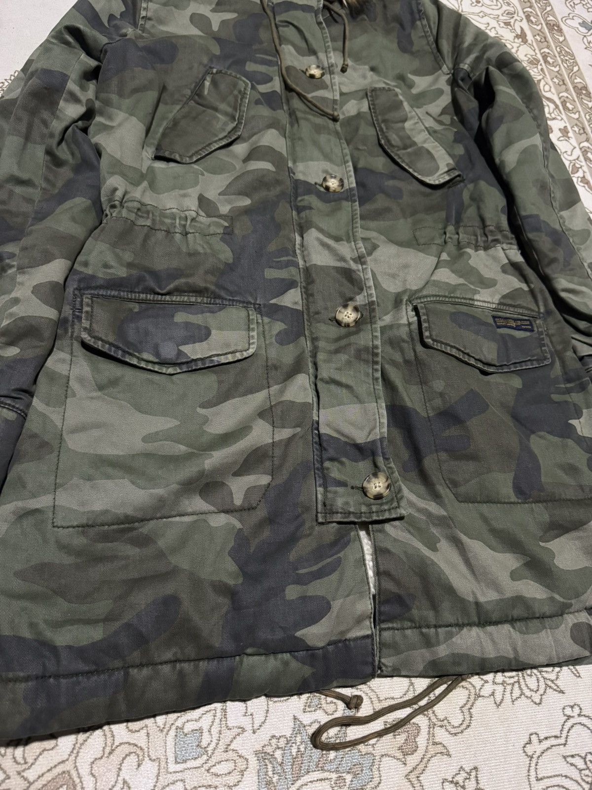 14th Addiction Vtg Faux Fur Parka Hoodie Sherpa Lined Twill Abercrombie Size US S / EU 44-46 / 1 - 5 Thumbnail