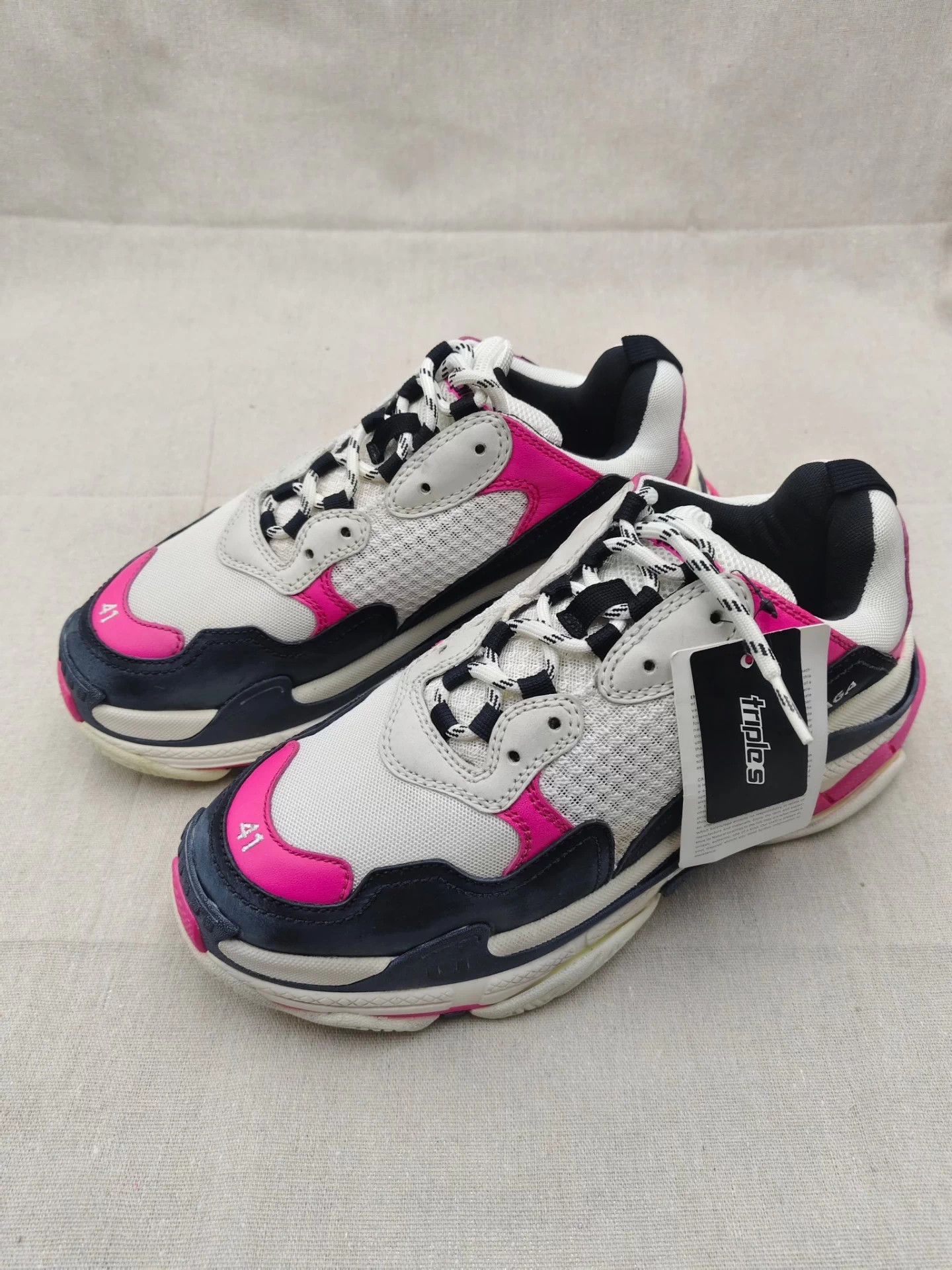 Balenciaga Balenciaga Triple S Black Pink EUR 41 BNIB Size US 8 / EU 41 - 2 Thumbnail
