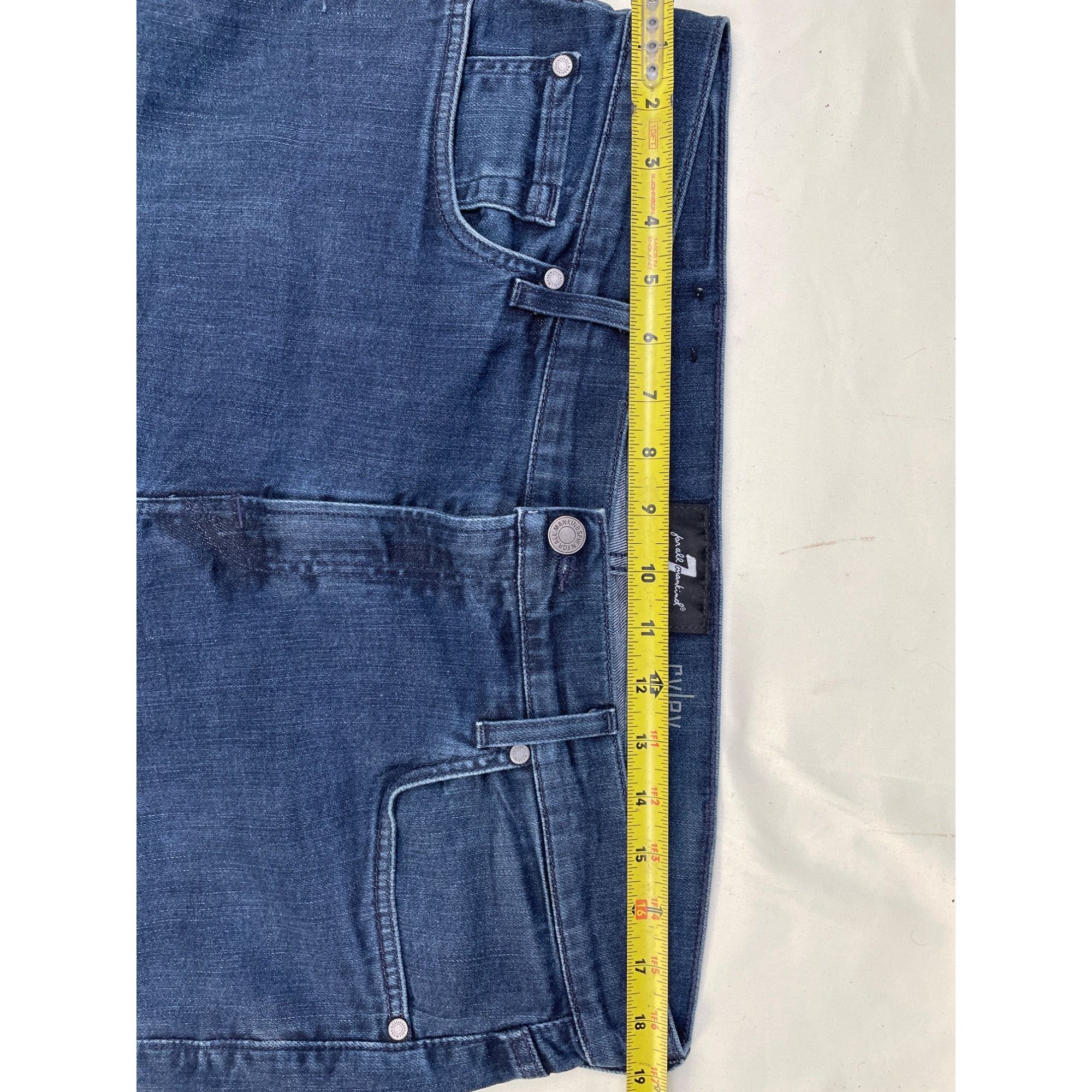 7 For All Mankind 7 for All Mankind Men's Blue Jeans Straight Size 38 x 32 SKU Size US 38 / EU 54 - 4 Thumbnail
