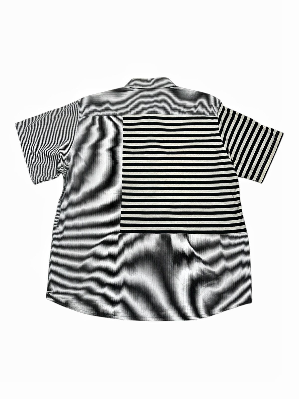 Frapbois × Issey Miyake × Japanese Brand FRAPBOIS Issey Miyake Shirt Short Sleeve Button Up Striped Size US M / EU 48-50 / 2 - 3 Thumbnail