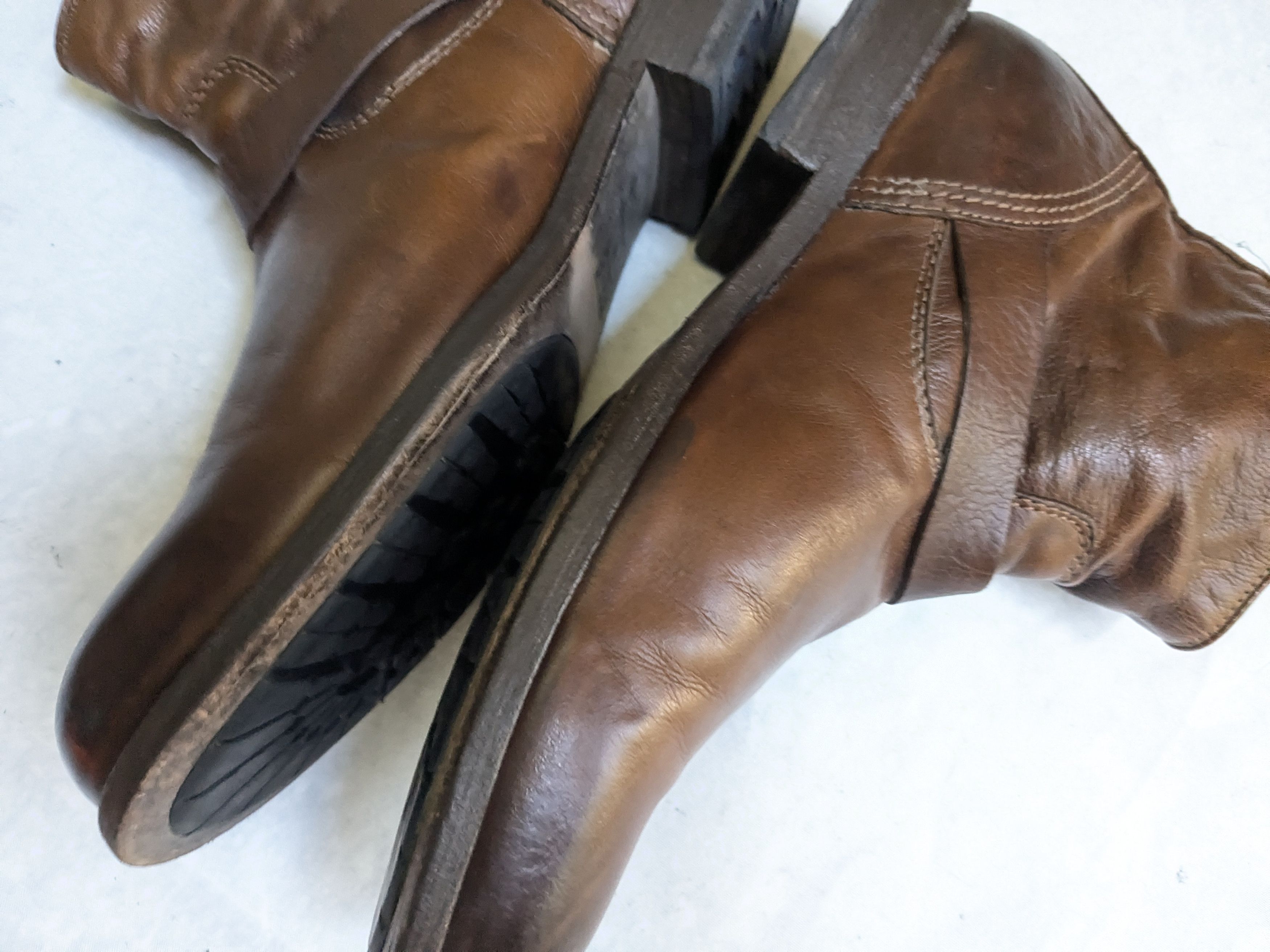 Frye Frye Engineer Boots Brown 12 D Leather Buckle Strap Size US 12 / EU 45 - 13 Thumbnail