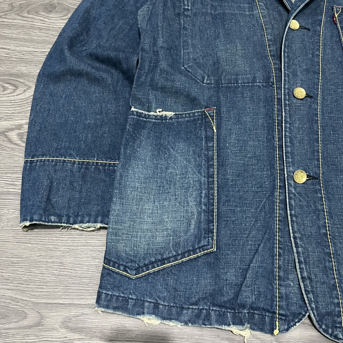 Levi's Vintage Clothing Distressed Blazer Denim Levi's Red Loop Big Pocket Designer Size US XL / EU 56 / 4 - 4 Thumbnail
