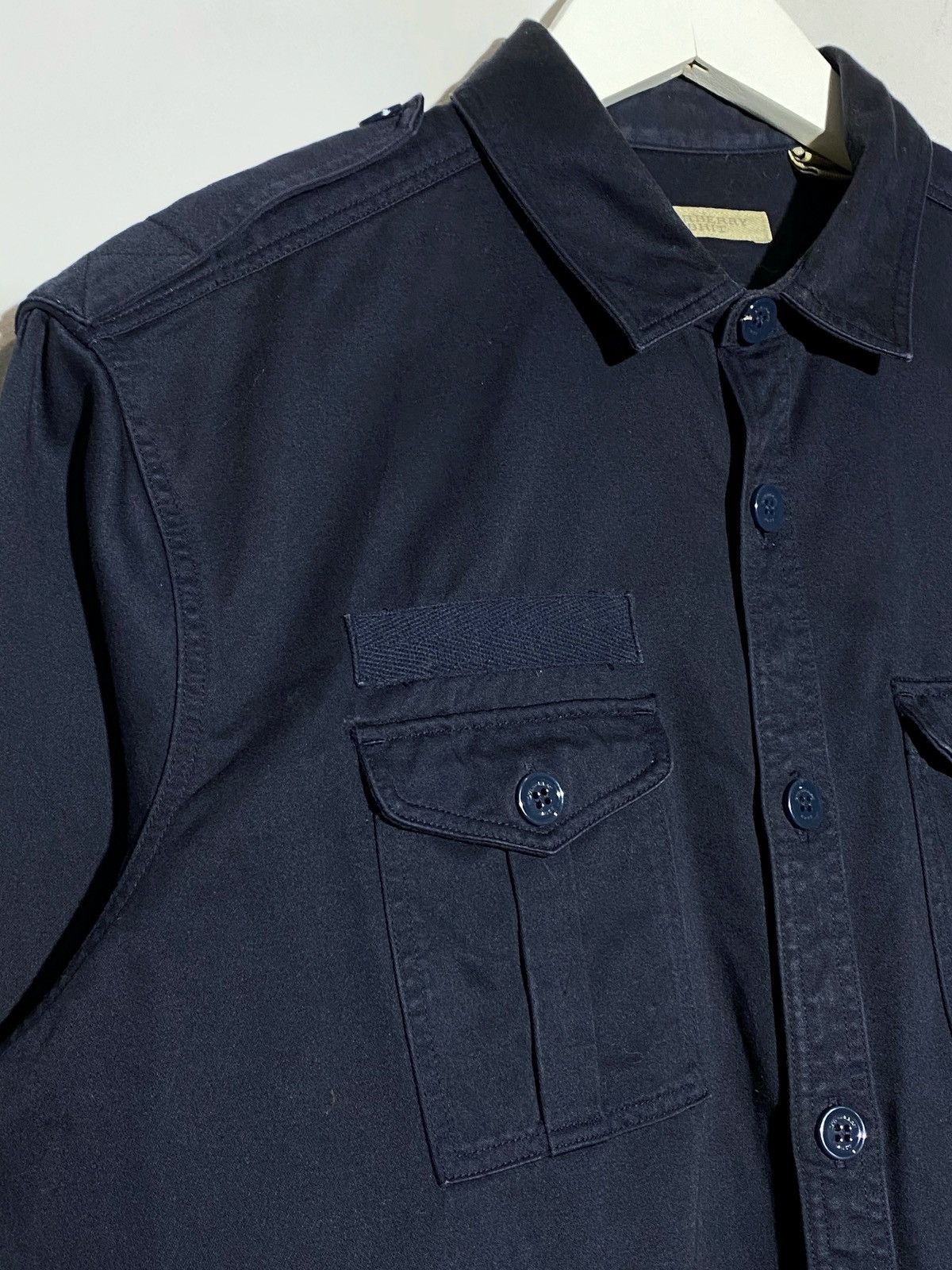 Burberry Burberry Brit Pockets Button Up Shirt Midnight Blue Size US L / EU 52-54 / 3 - 4 Thumbnail
